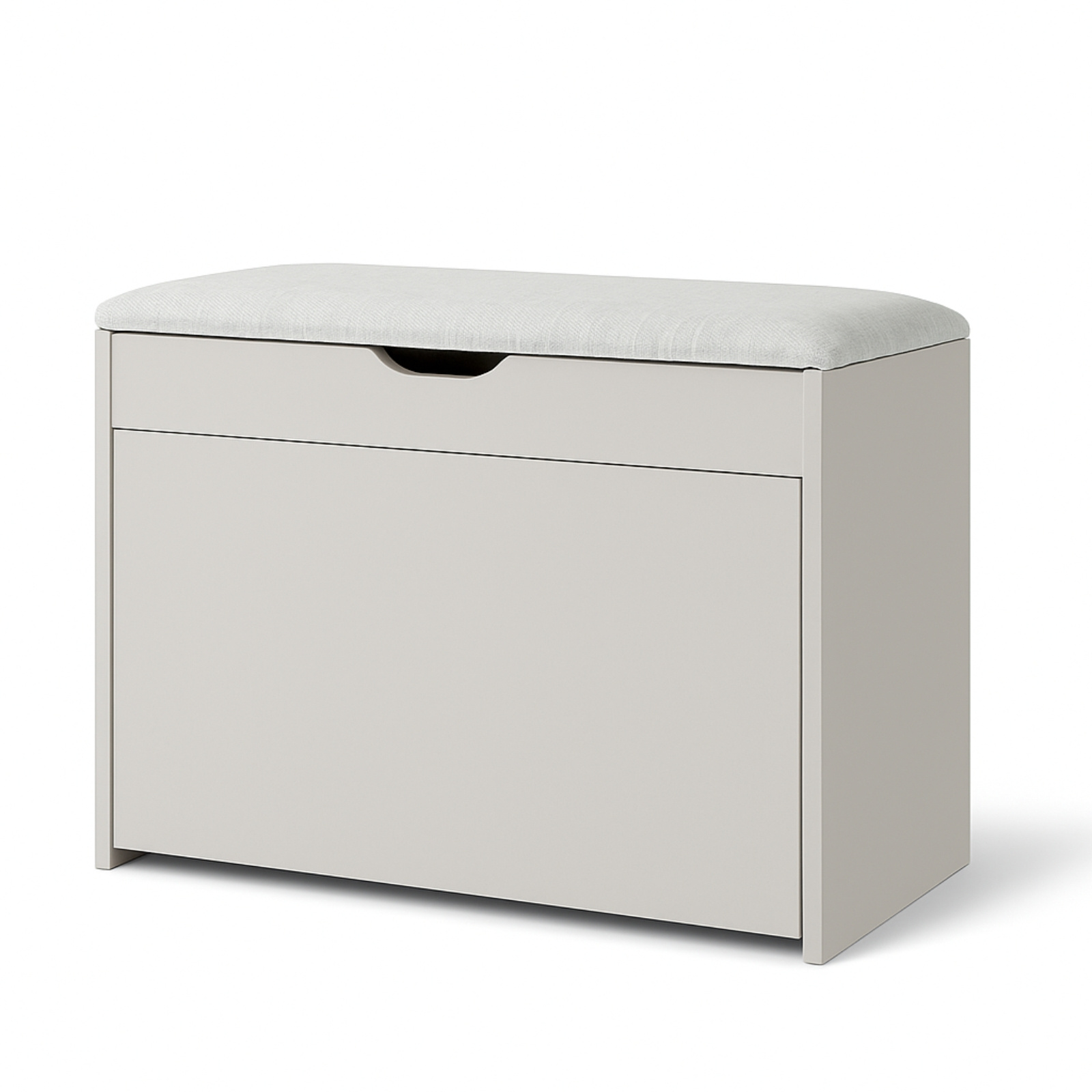 BOXIMO Botník se sedákem a výsuvnými policemi SCALA, 57 x 30 x 53 cm šedá