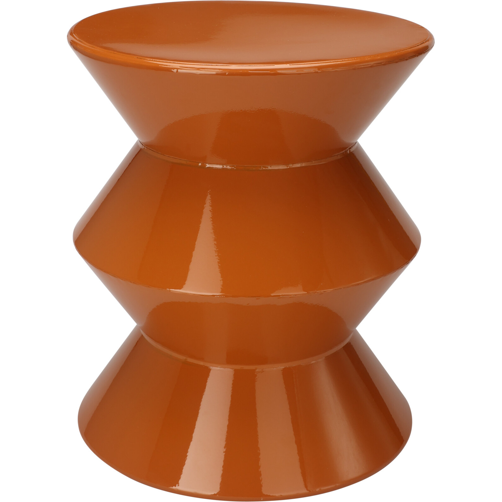 Home Styling Collection Stolek sloupec GISA, kovový, Ø 31 cm, oranžový oranžová 98861