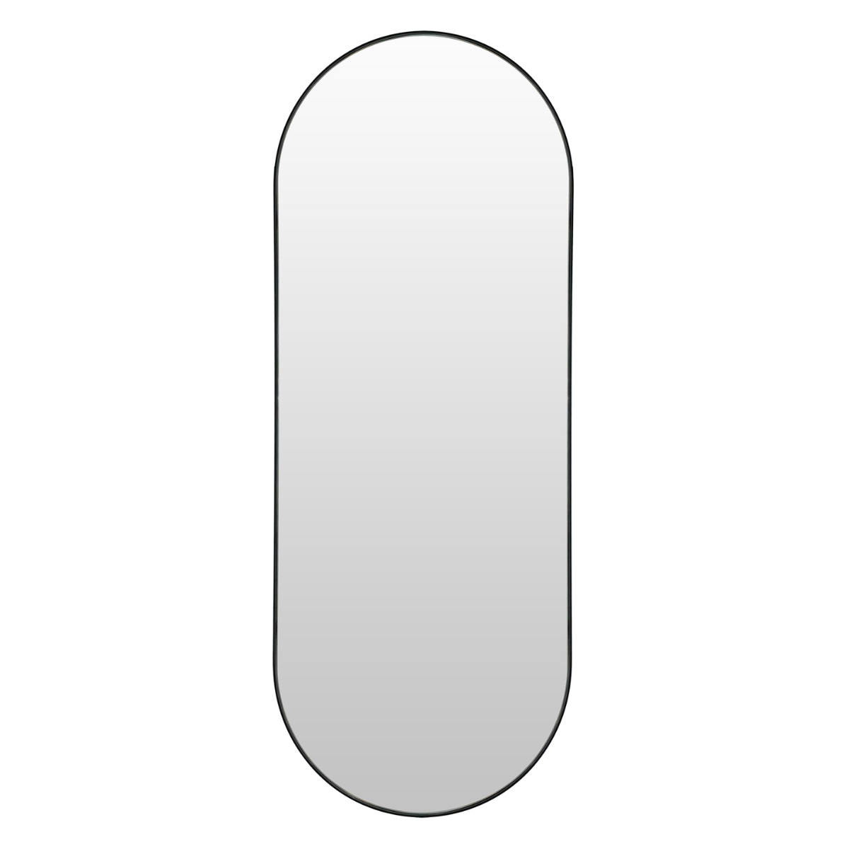 Edaxo Dekorativní nástěnné zrcadlo ALVA, 80 x 30 cm černá