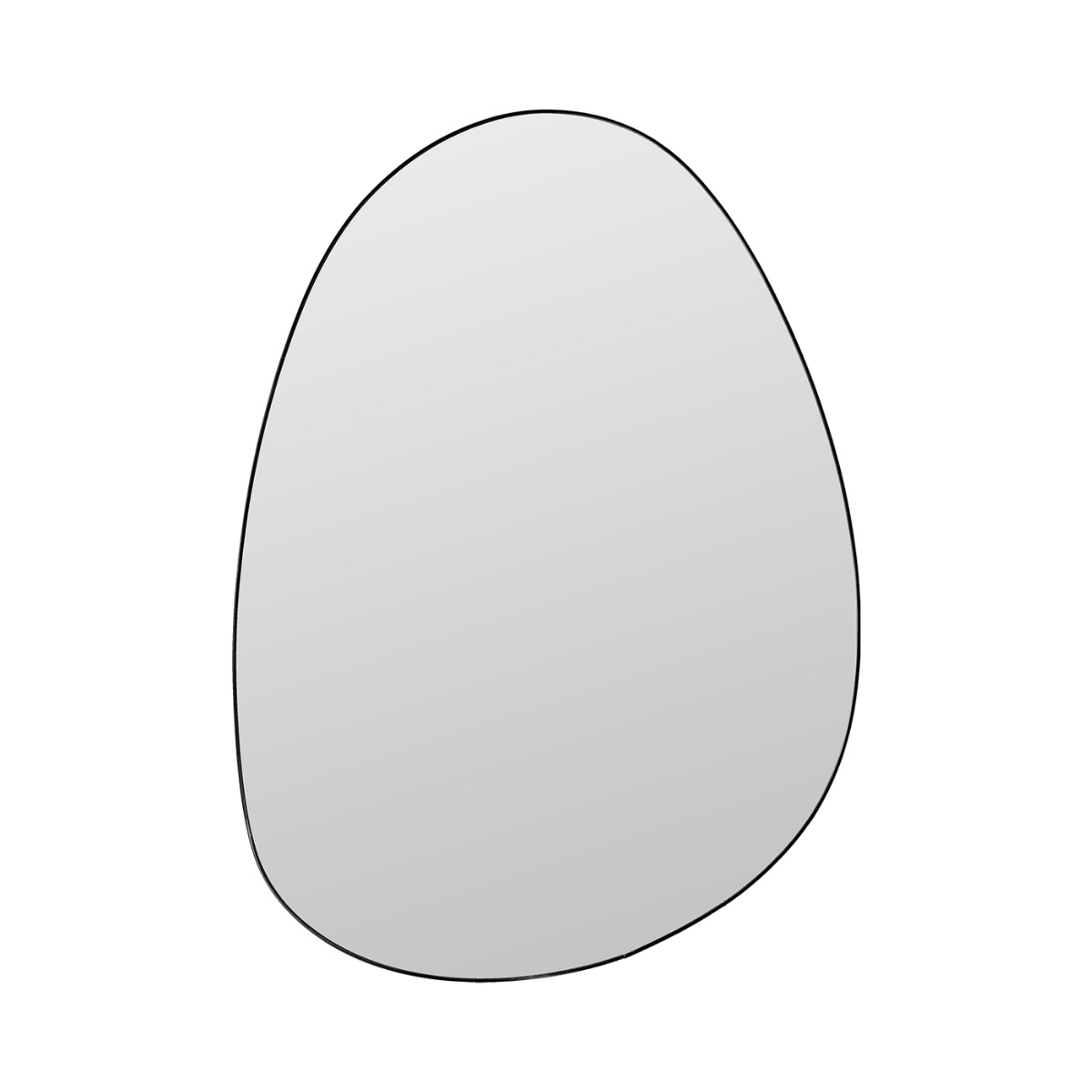 Edaxo Dekorativní nástěnné zrcadlo ASYM, 75 x 55 cm černá