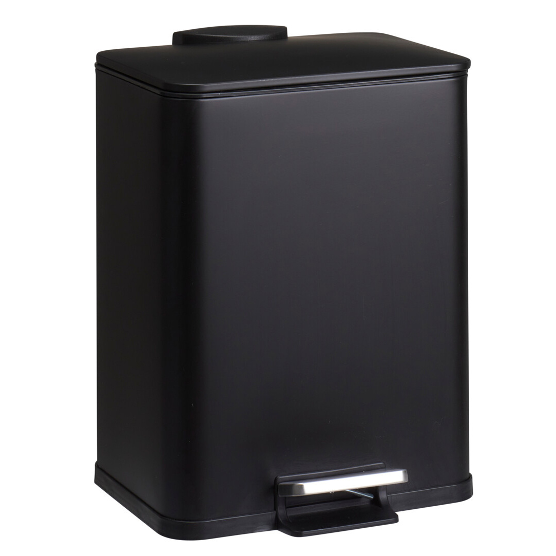 Bathroom Solutions Kovový odpadkový koš DELTA, černý, 20 l černá