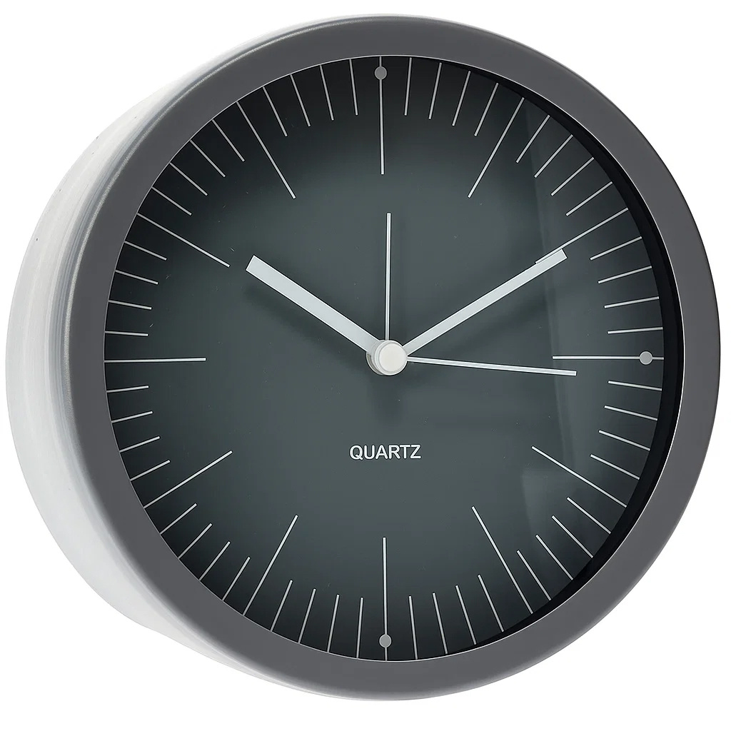 Home Styling Collection Stolní hodiny GIST, minimalistický ciferník, Ø 15 cm černá