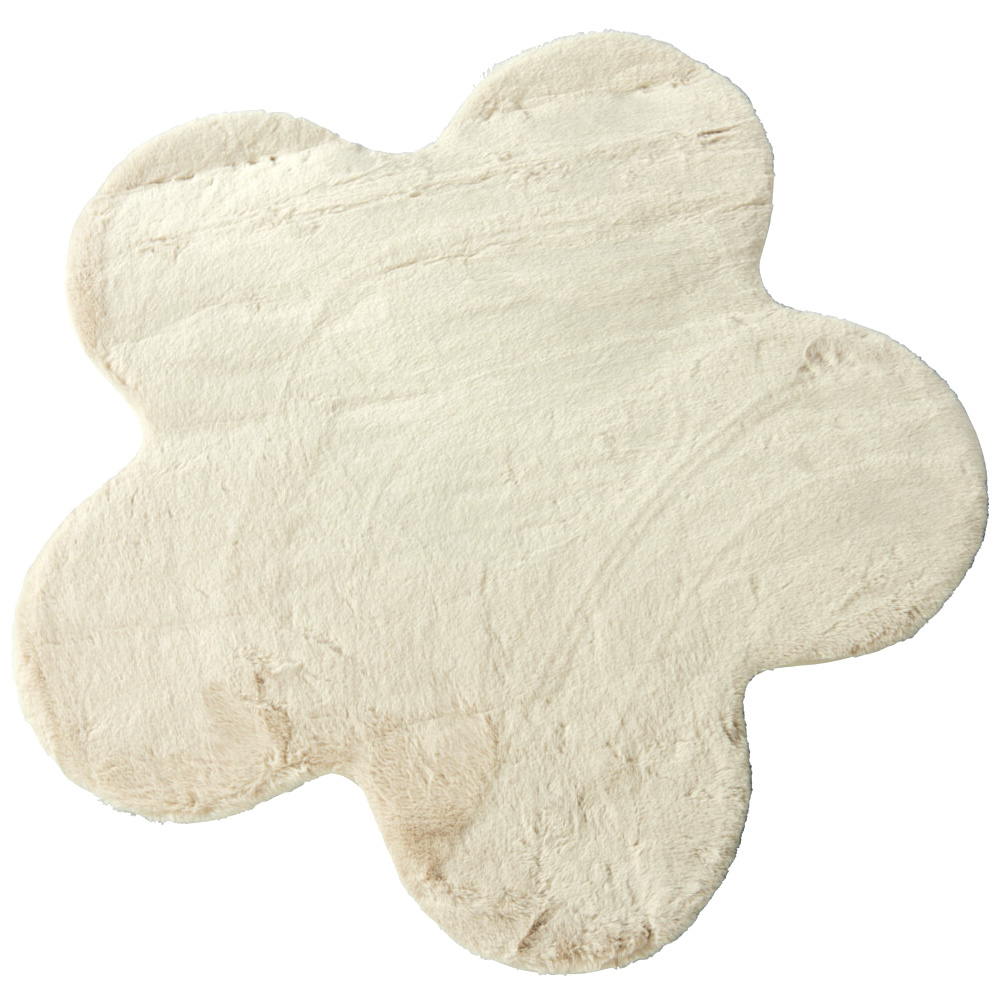 Home Styling Collection Dětský koberec květina TELOS, bílý, 90 x 60 cm bílý