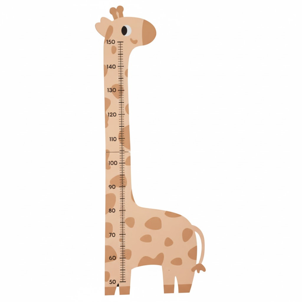 Home Styling Collection Nástěnný měřicí metr KISMET, žlutý, 45 x 120,5 cm žlutý