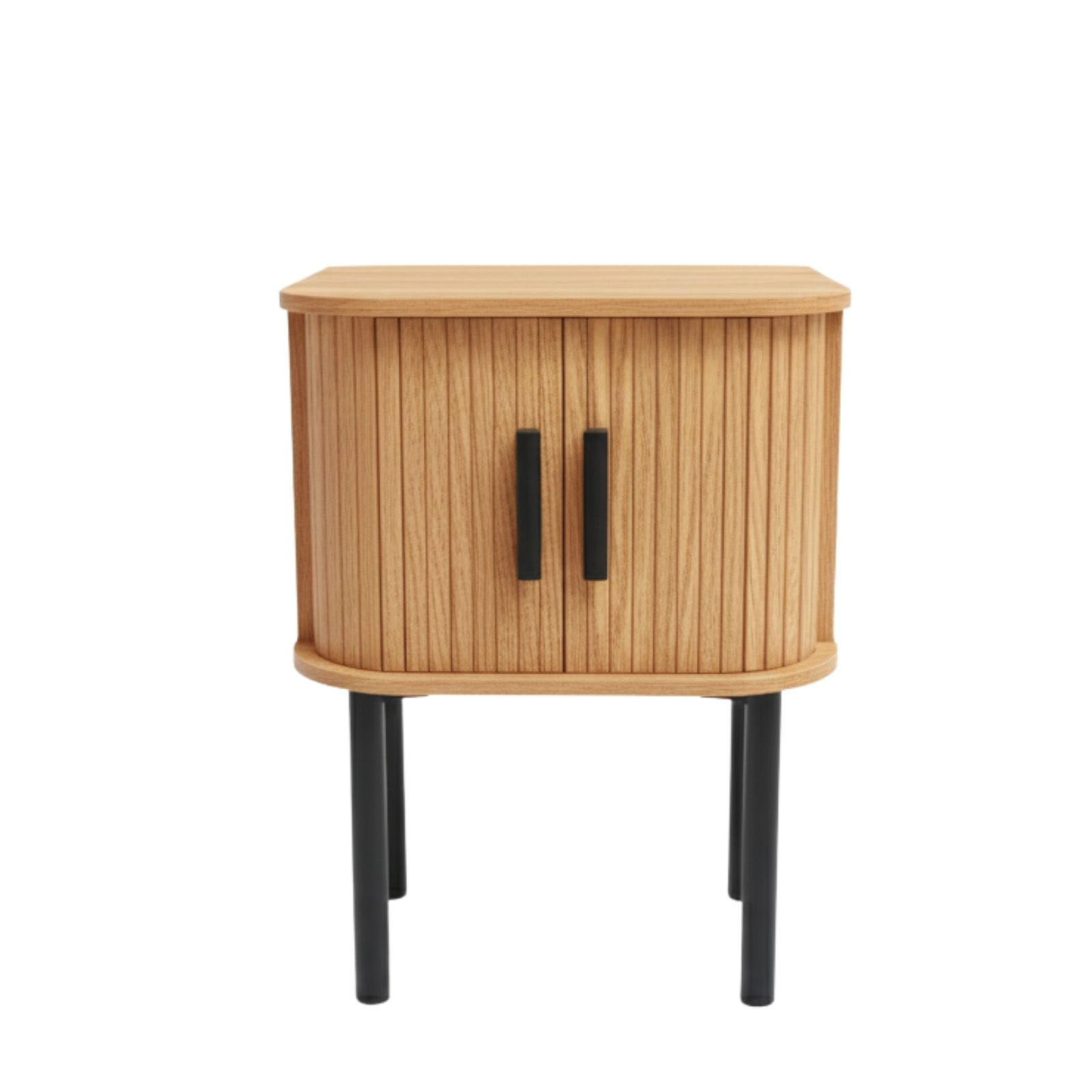 Edaxo Noční stolek SCAVA, drážkovaný, 40 x 40 x 53 cm hnědý 103521