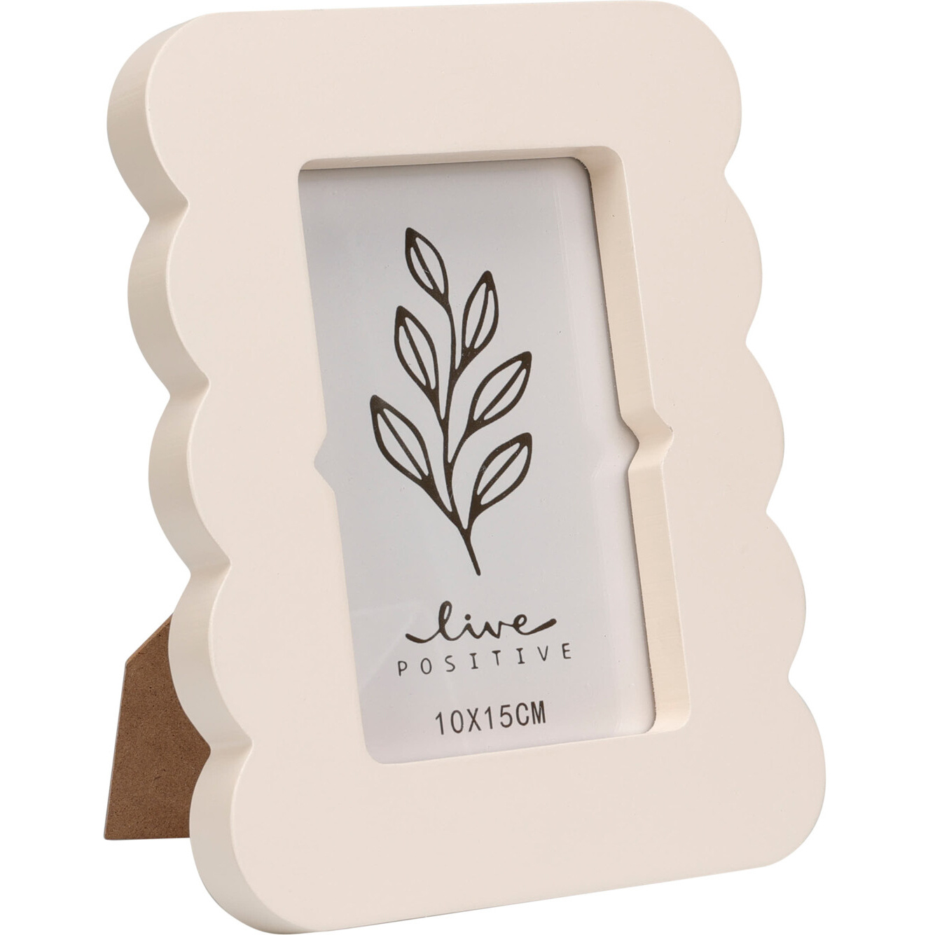 Home Styling Collection Fotorámeček BASE s vlnitým okrajem, 16 x 2,2 x 20,8 cm béžová 104802