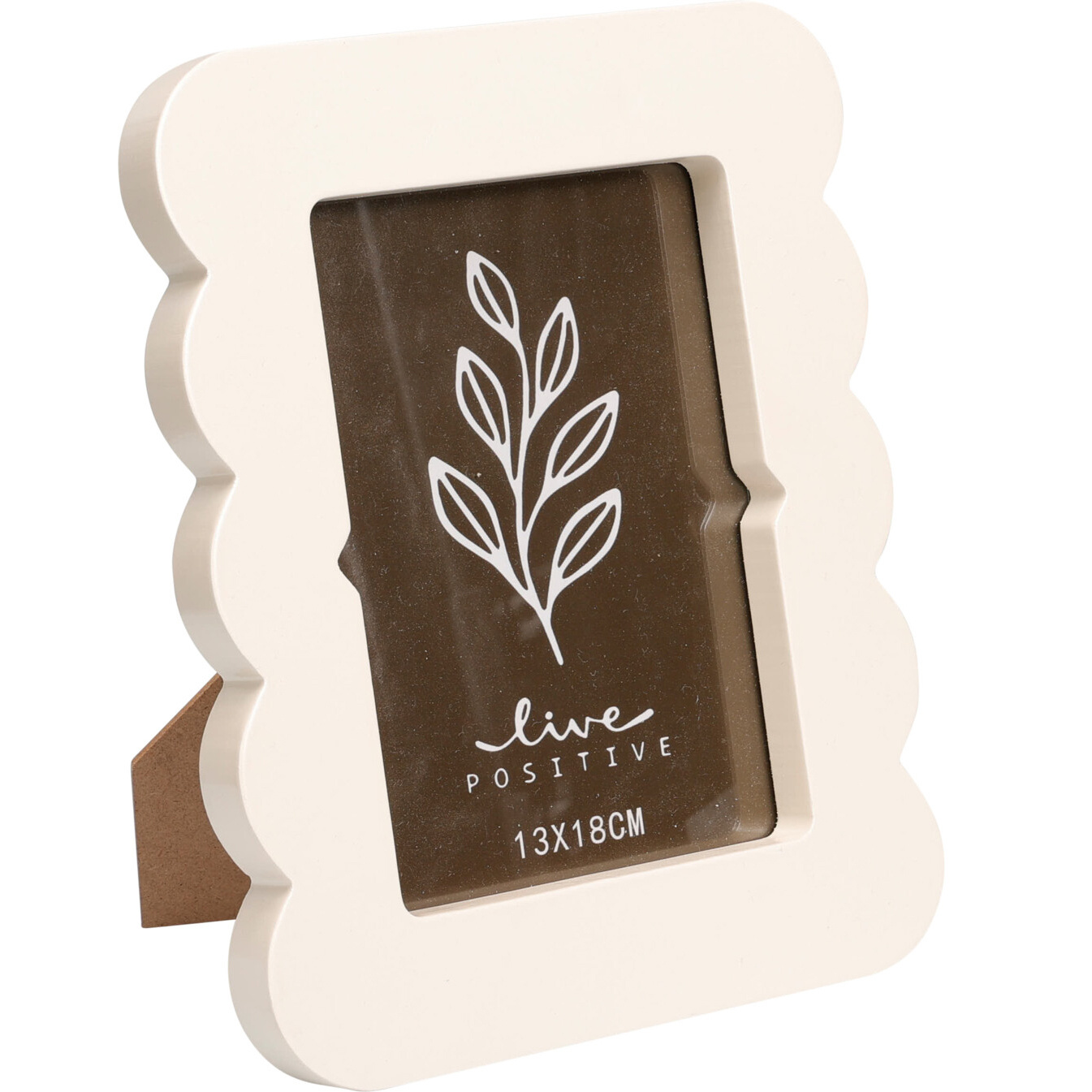 Home Styling Collection Fotorámeček BASE s vlnitým okrajem, 18,5 x 2,2 x 23,3 cm béžová 104804