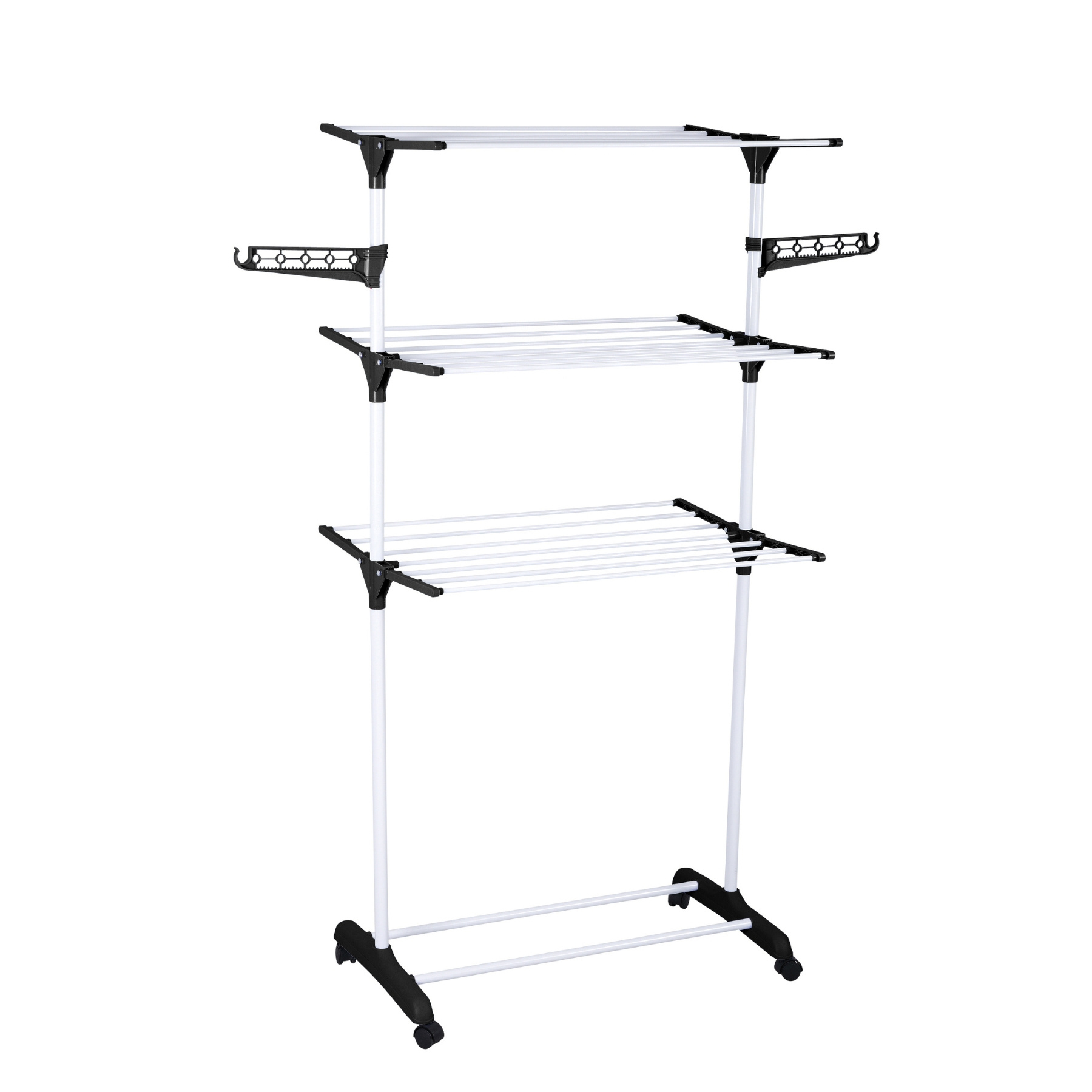 NUXIO Vertikální sušák na prádlo s místem na ramínka, 160 cm, ALTO bílý 103479