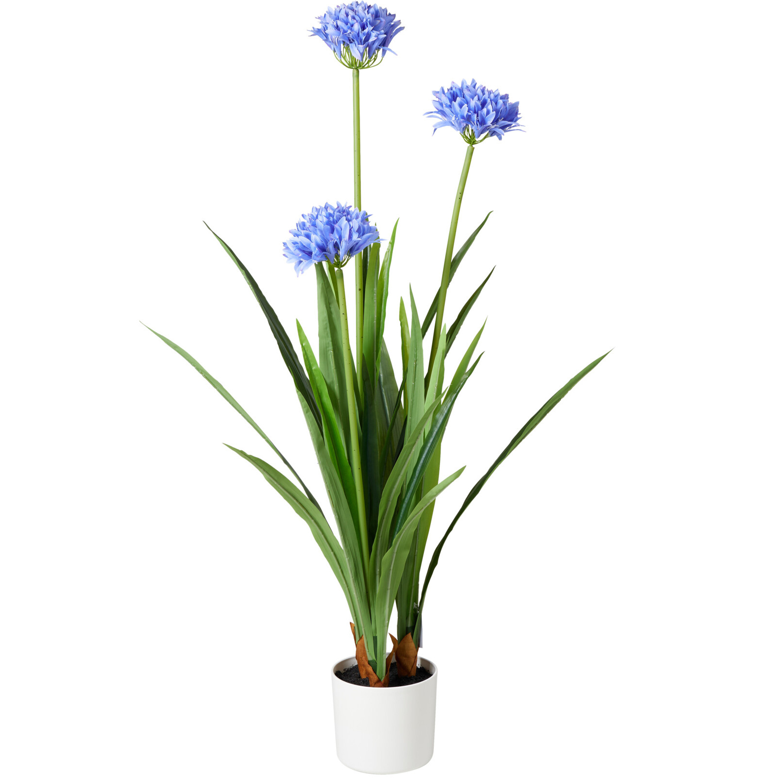 Botanical Decoration Velká umělá květina v květináči Agapanthus, 70 x 120 cm zelený 104601