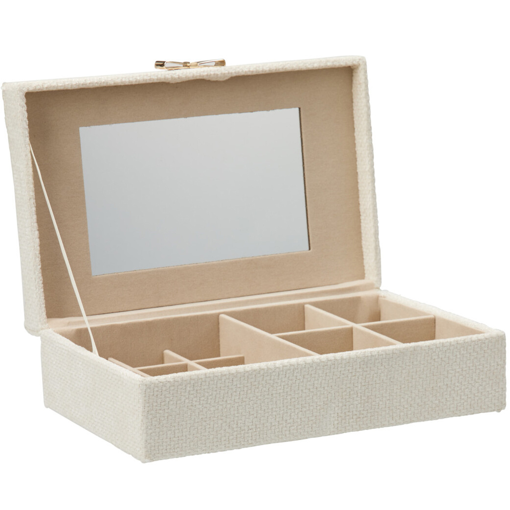 Home Styling Collection Šperkovnice s mašlí, 25 x 7,5 x 15,5 cm béžová 104741