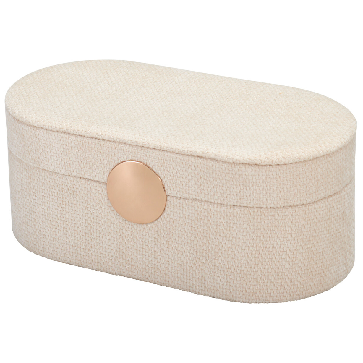 Home Styling Collection Šperkovnice GLINT se zrcátkem v bílé barvě, 25 cm béžová