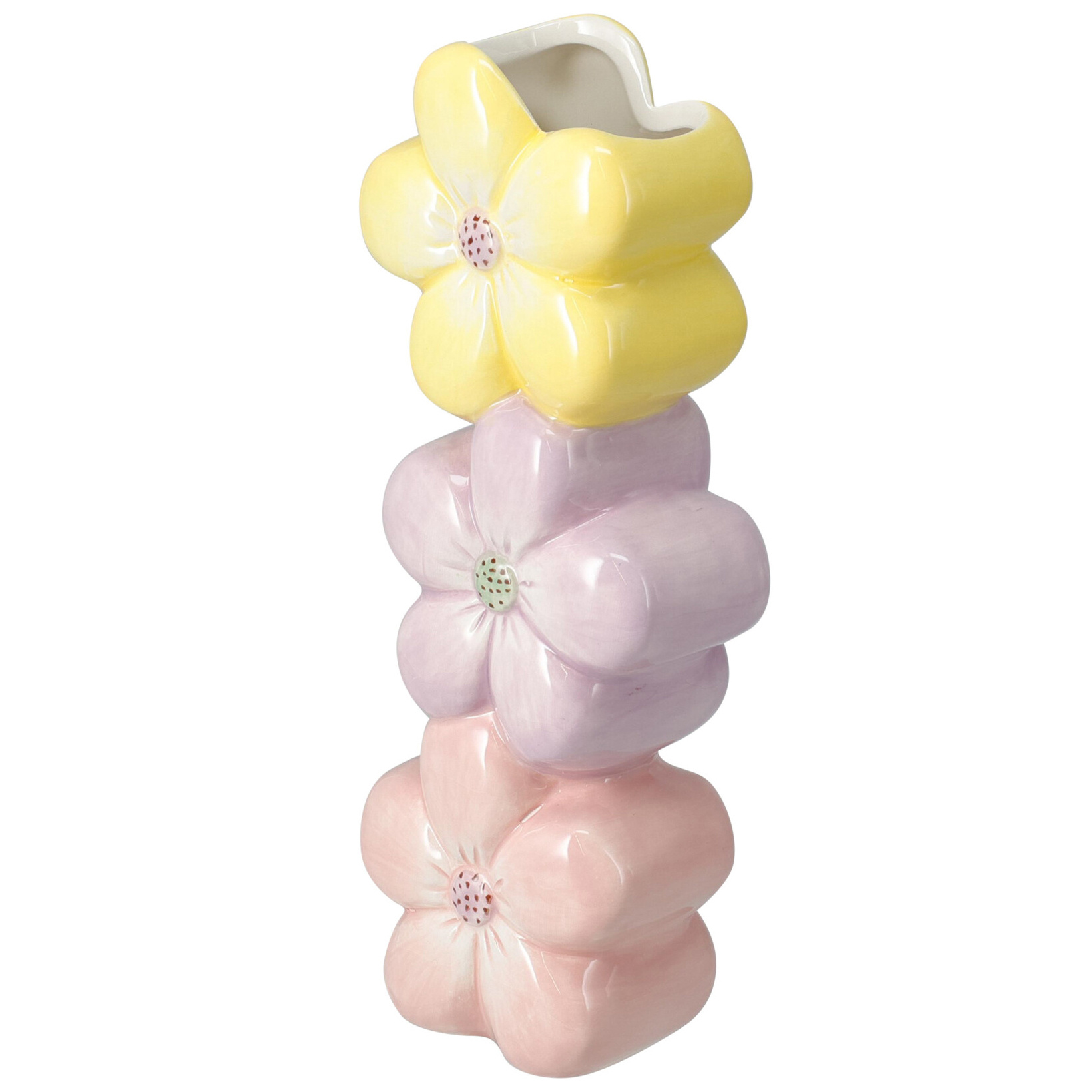 Levně Home Styling Collection Keramická váza BLOMMA, 23 cm - vzor 1 vícebarevný