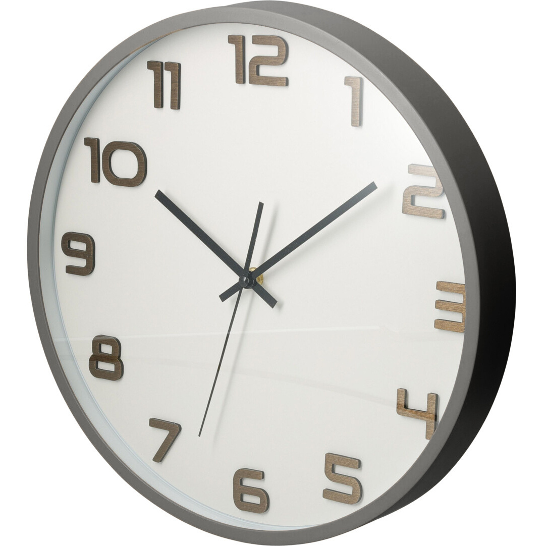 Segnale Nástěnné hodiny TID, Ø 35 cm - šedé bílý 104640