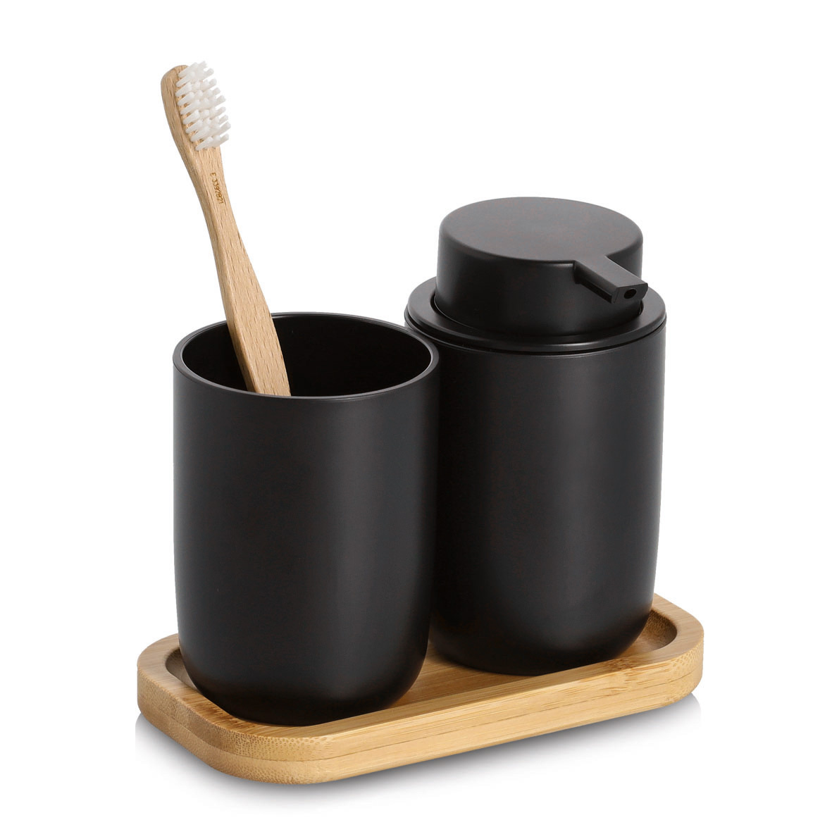 Sada koupelnových doplňků ZELLER, černá černá 106496