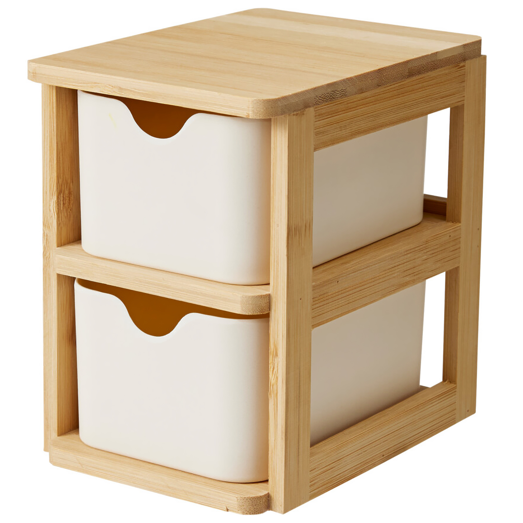 Bathroom Solutions Dvojitý bambusový organizér SKAFFA, 15 x 10,8 cm béžová 104554