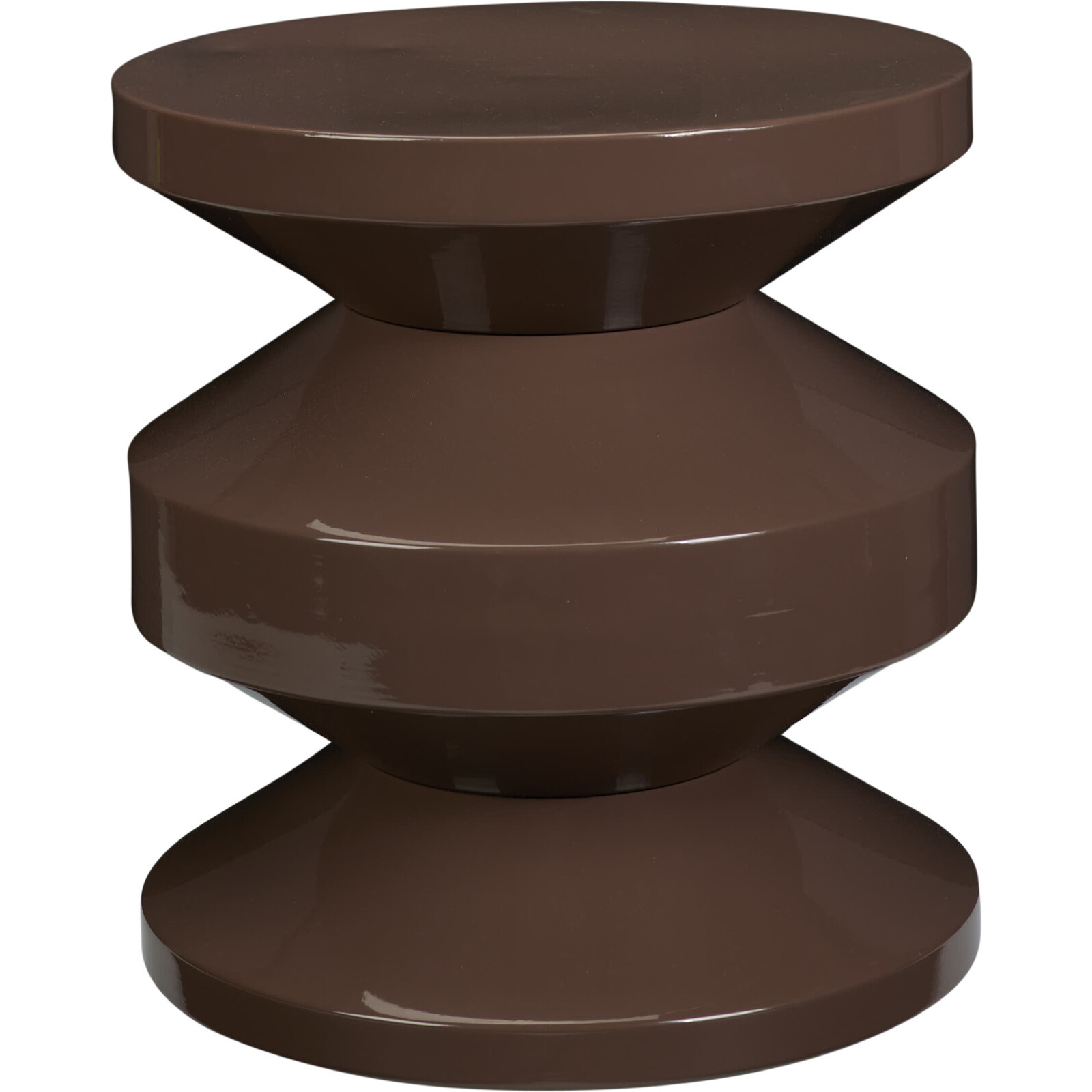Levně Home Styling Collection Kovový odkládací stolek TAFEL hnědý, 31 cm hnědý