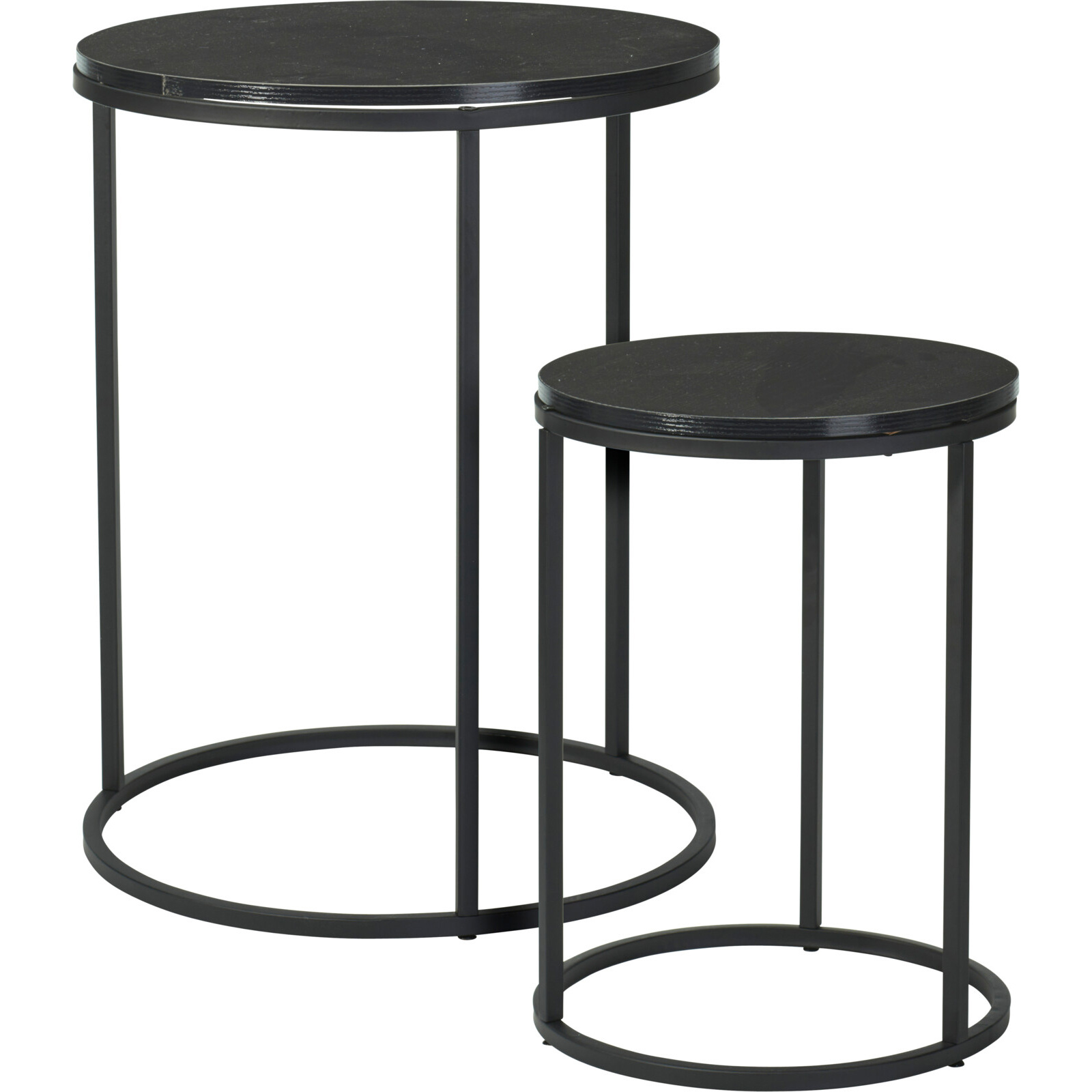 Home Styling Collection Sada 2 stolků s mramorovou deskou MARMER černá 104778