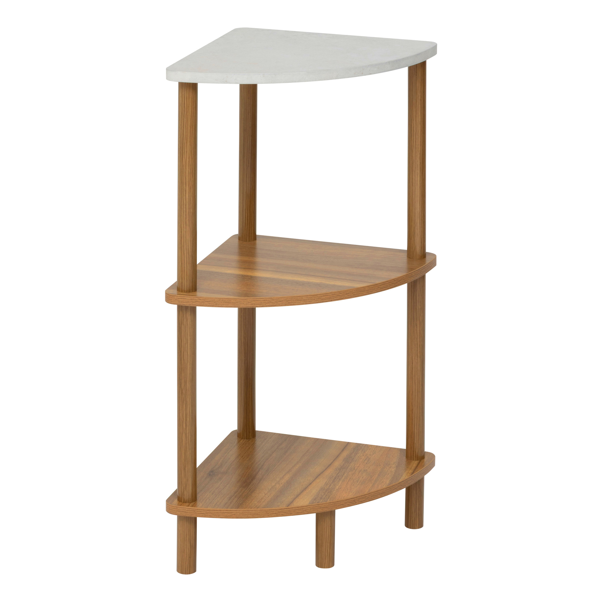 5five Simply Smart Rohový regál COME, 3 úrovně, 76 cm hnědý 106818