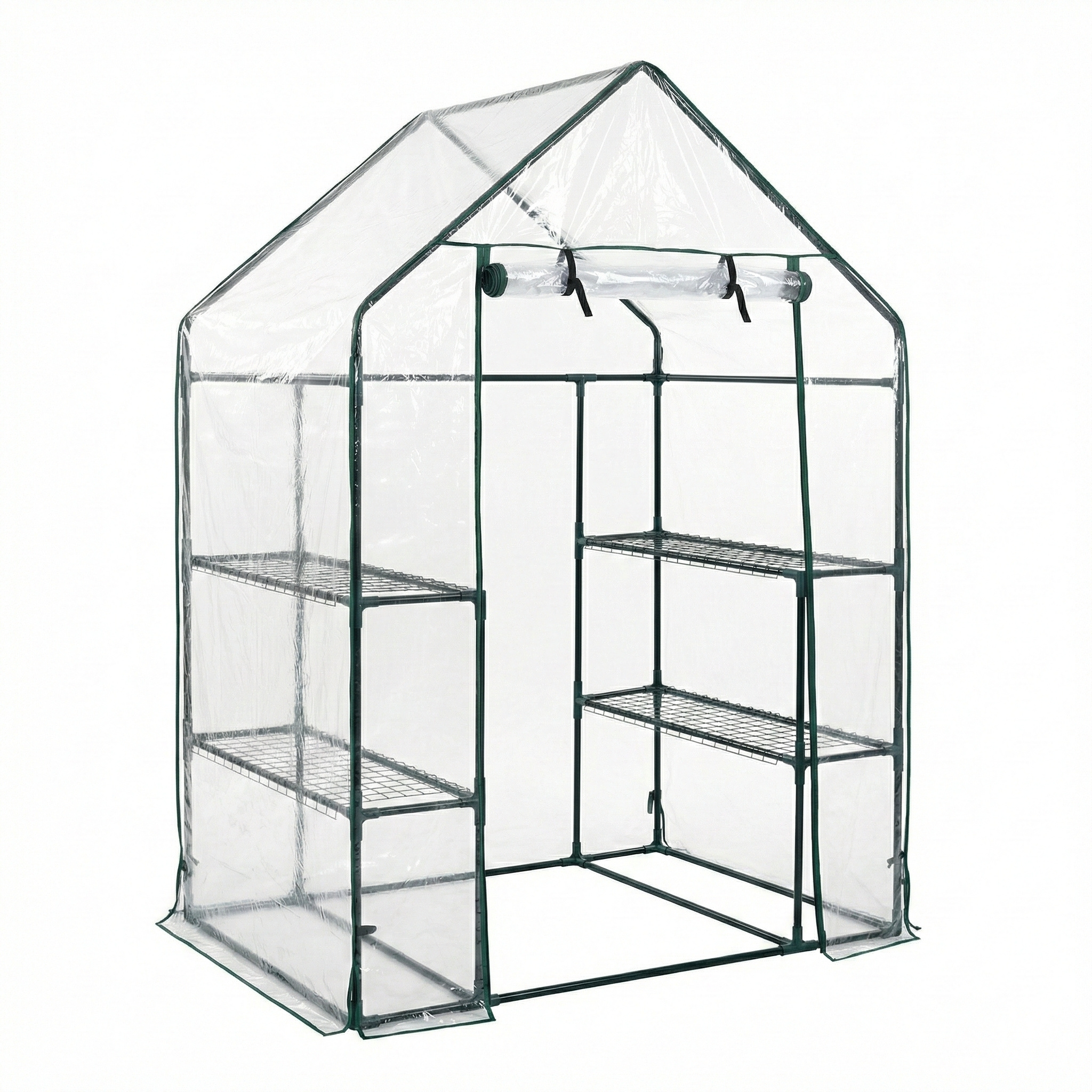 EDENIA Mini fóliovník s policemi MIVA 143 x 73 x 195 cm transparentní 106164