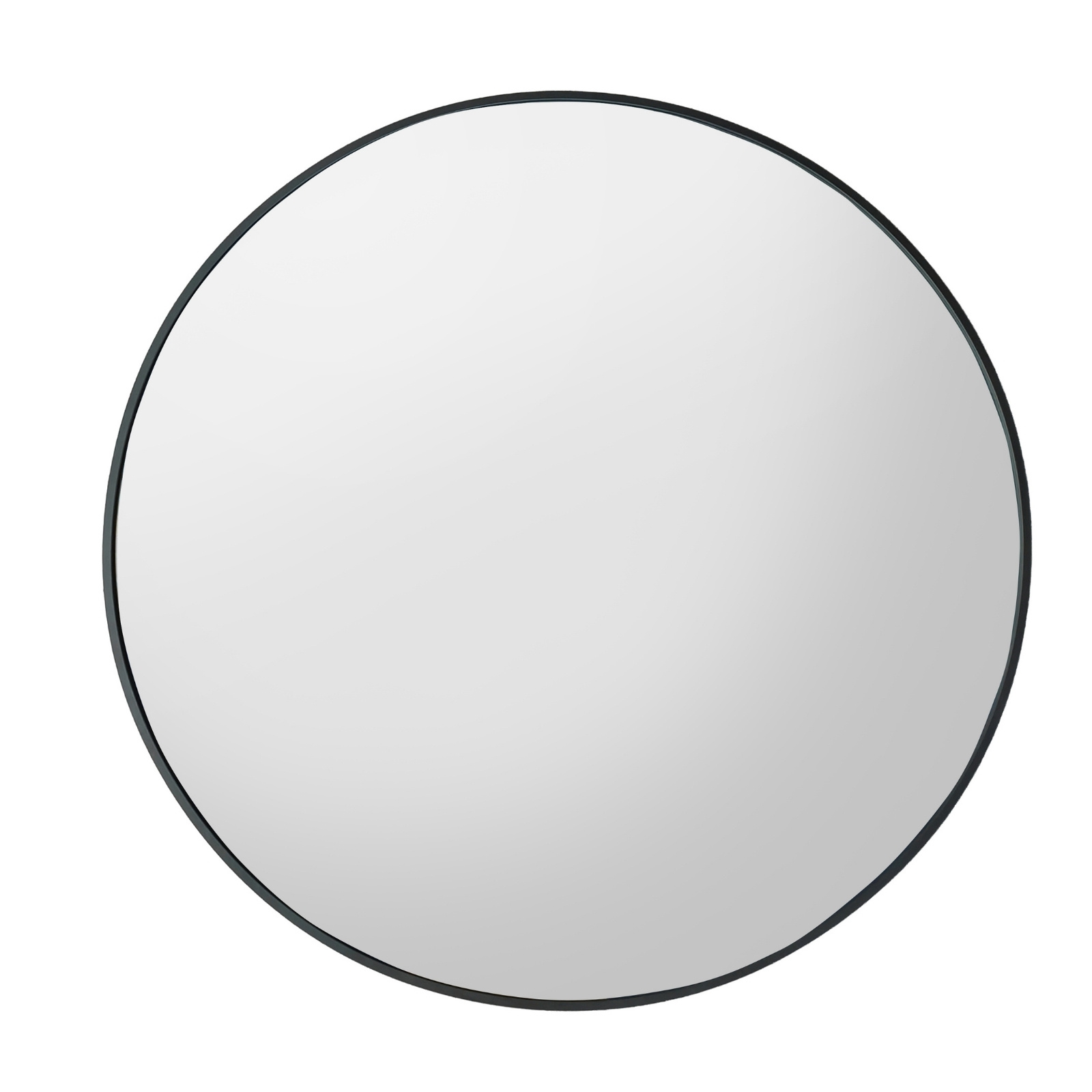 Edaxo Kulaté nástěnné zrcadlo MIRA, Ø 80 cm černá 106348