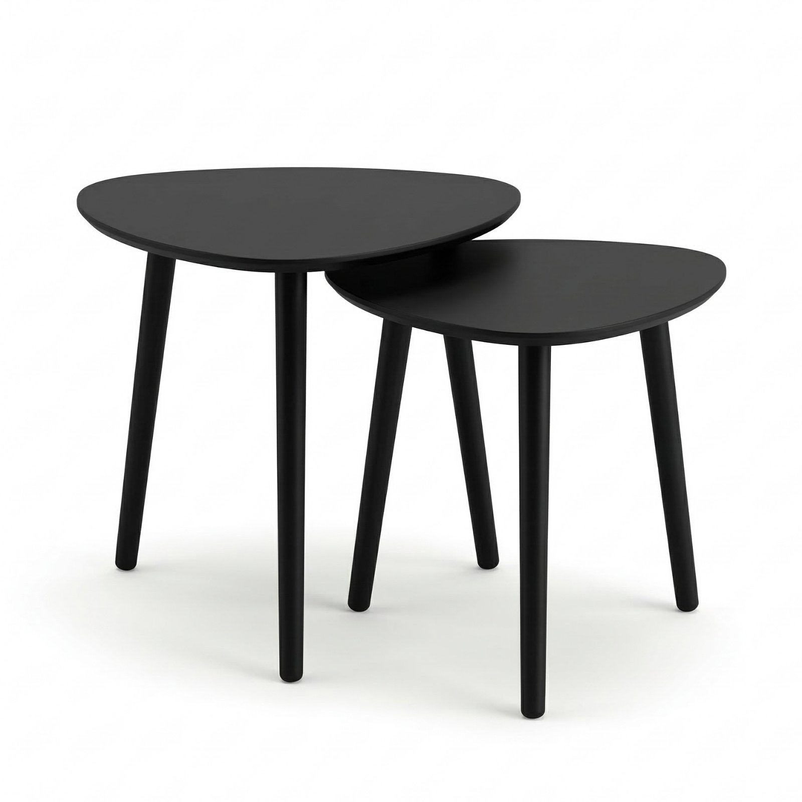 Edaxo Sada 2 konferenčních stolků BINI v různých velikostech, černá černá 106143
