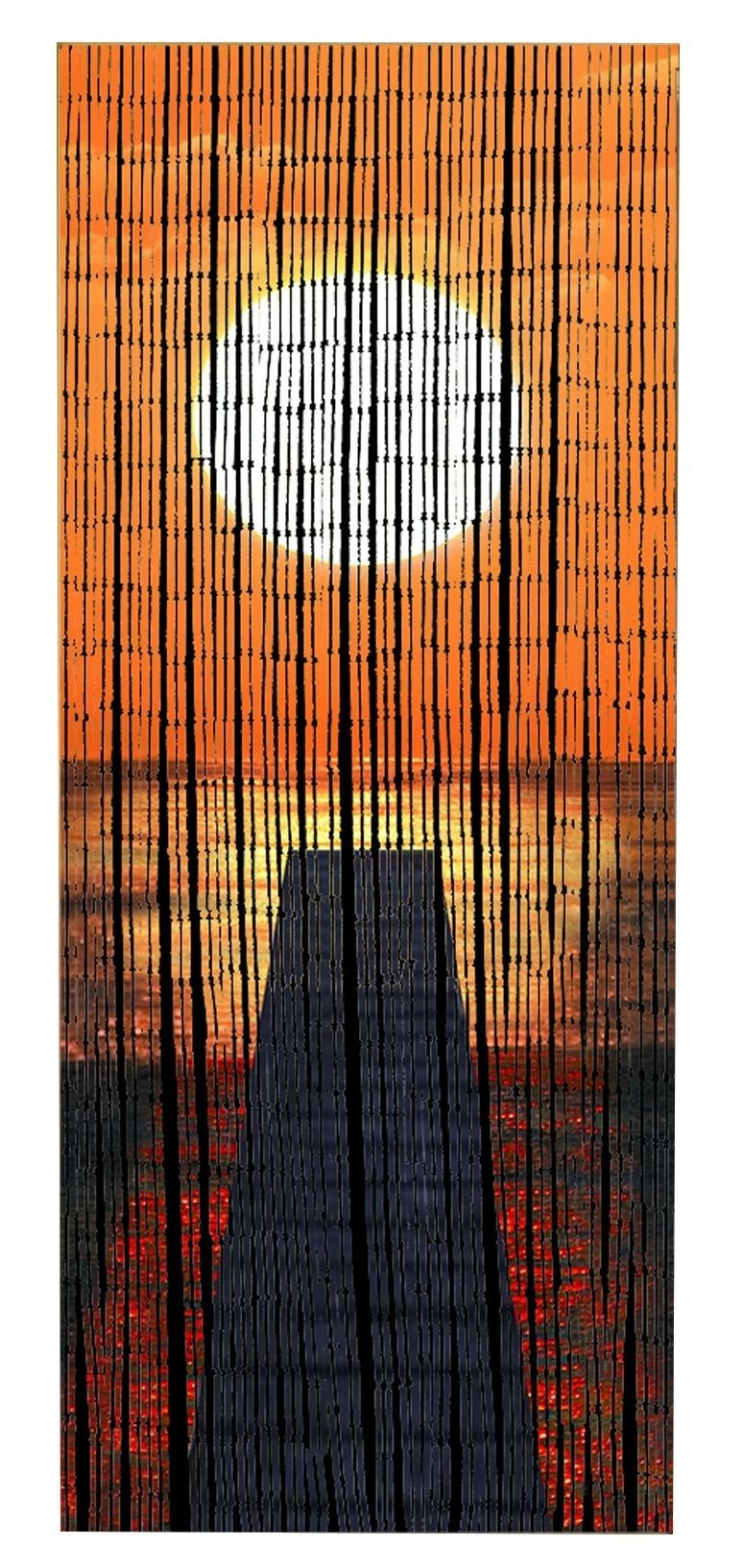 Maximex Bambusový závěs Západ slunce, 90x200 cm 819111500 oranžová