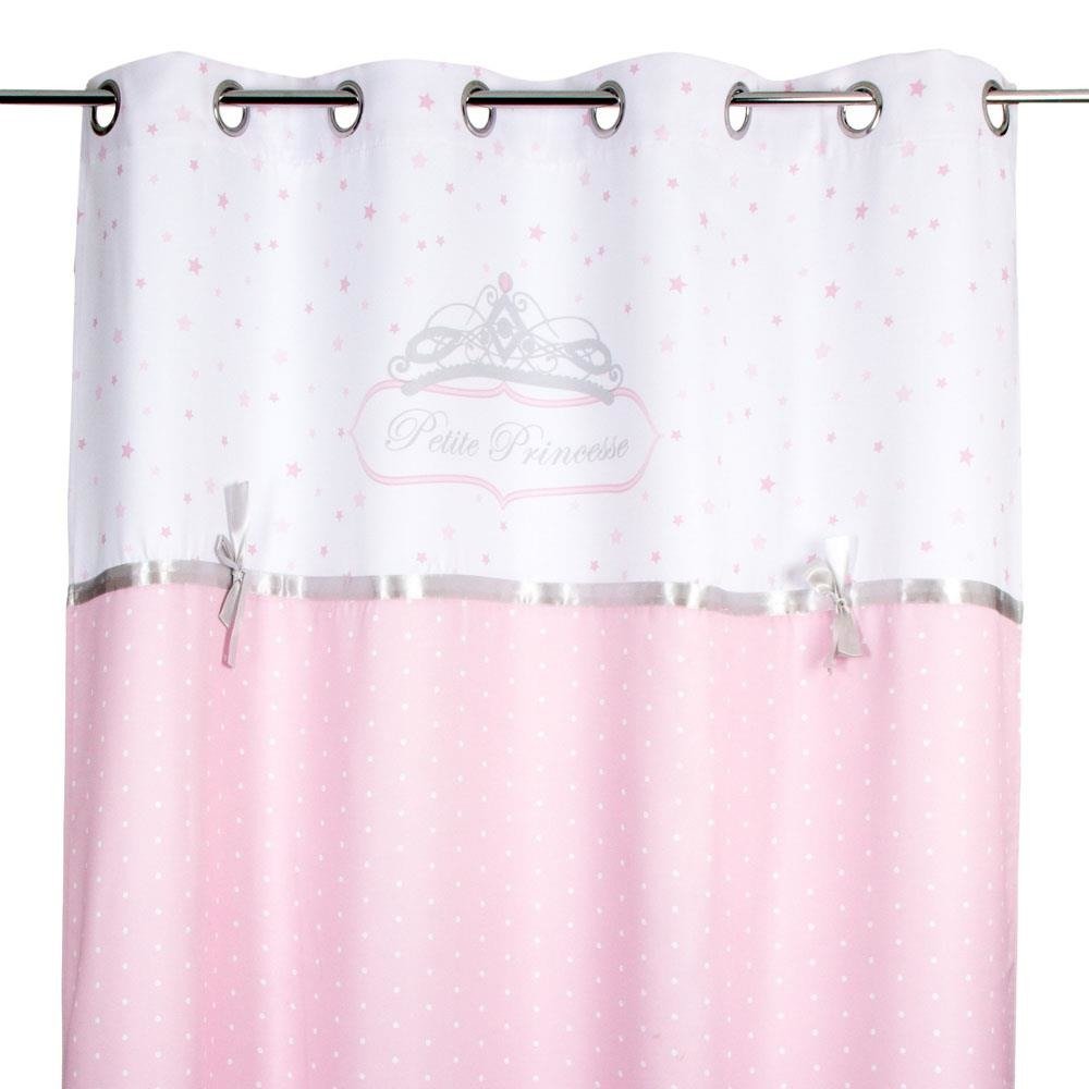 Atmosphera for kids Růžový závěs do dětského pokoje PRINCESS, 140 x 260 cm 126994A růžová