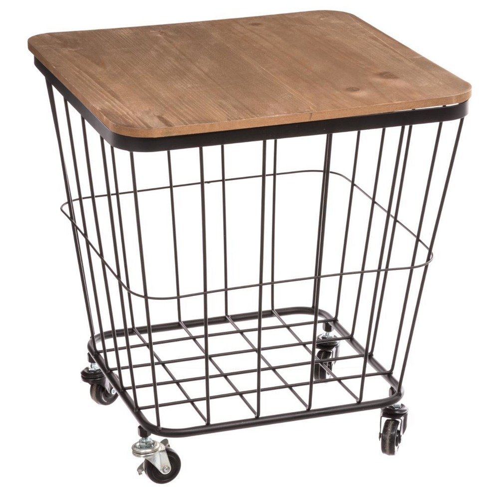 Authentic San Diego Odkládací stolek na kolečkách, černý, 43 x 39 x 39 cm 140347 černá