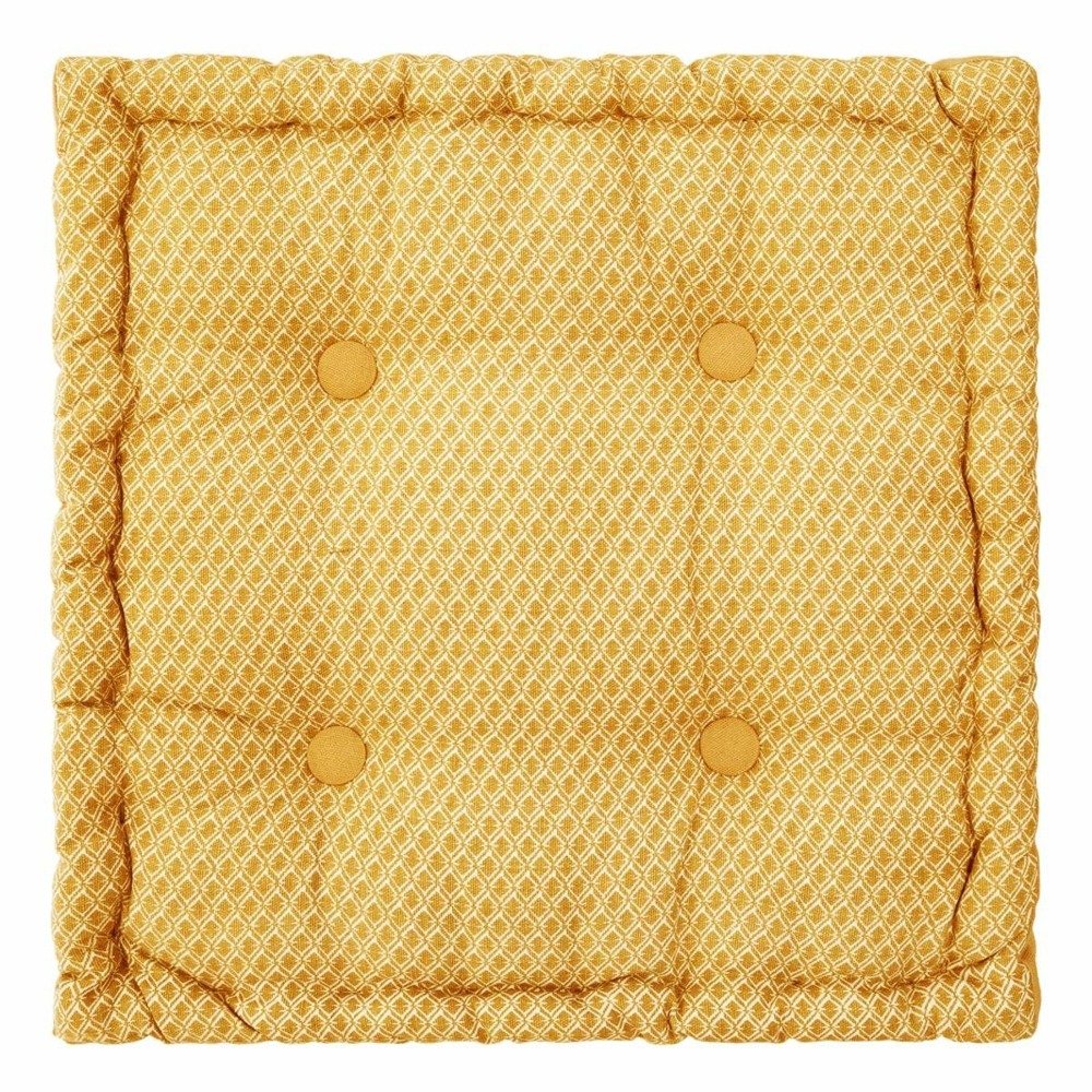 Atmosphera Elegantní čtvercový podlahový polštář OTTO v okrové barvě 163963R žlutá