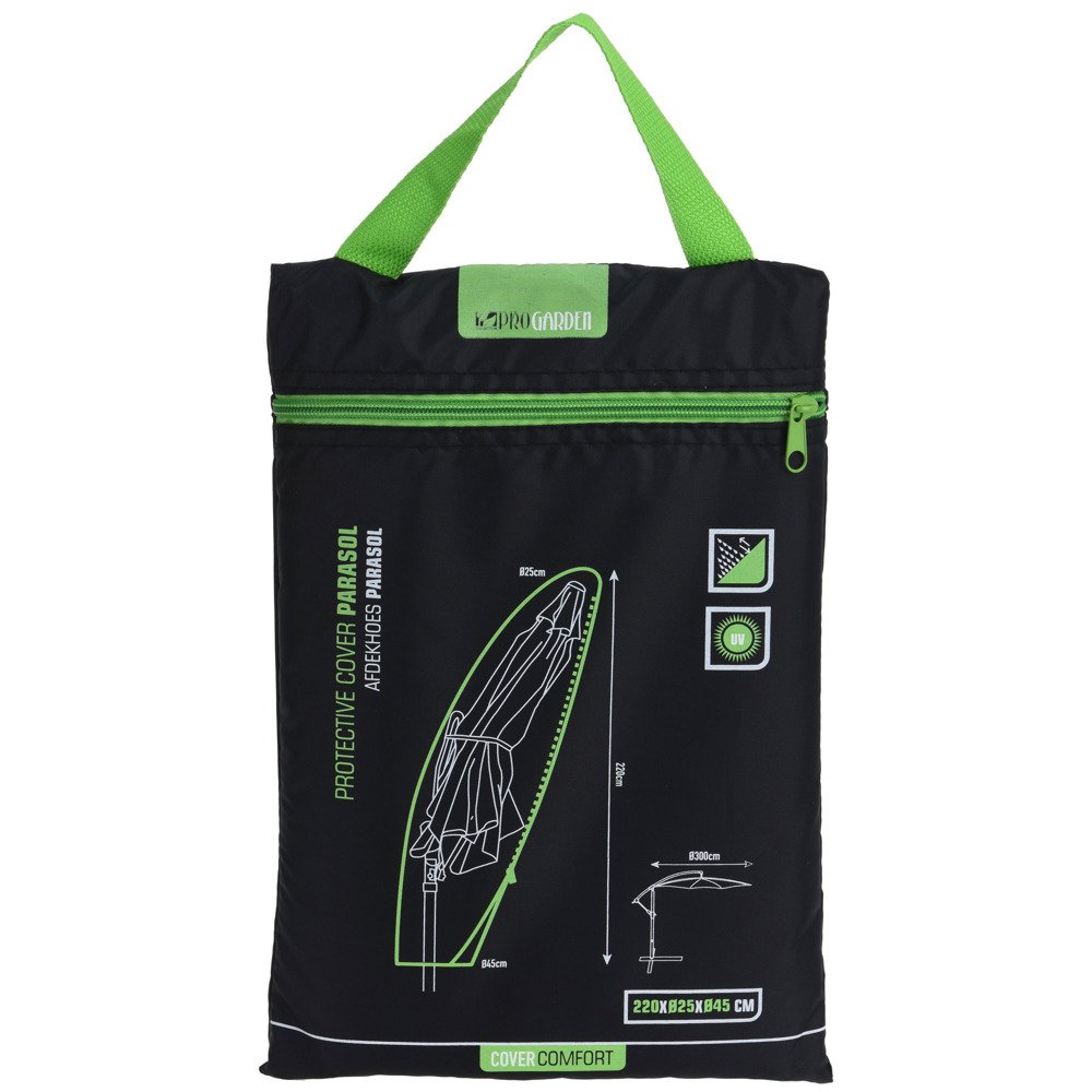 Obal na slunečník ProGarden 220 x 25 x 45 cm, černý FC4630010 černá