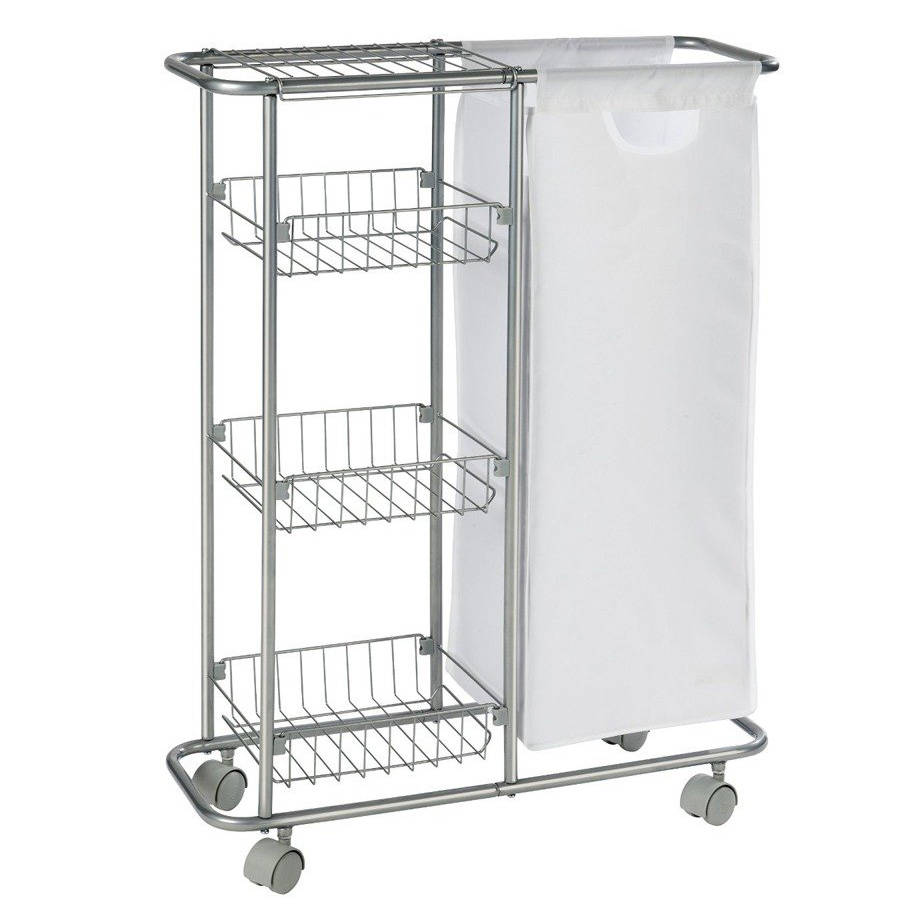 Univerzální vozík na kolečkách SLIM, kuchyňský, koupelnový, WENKO 12100100 bílá