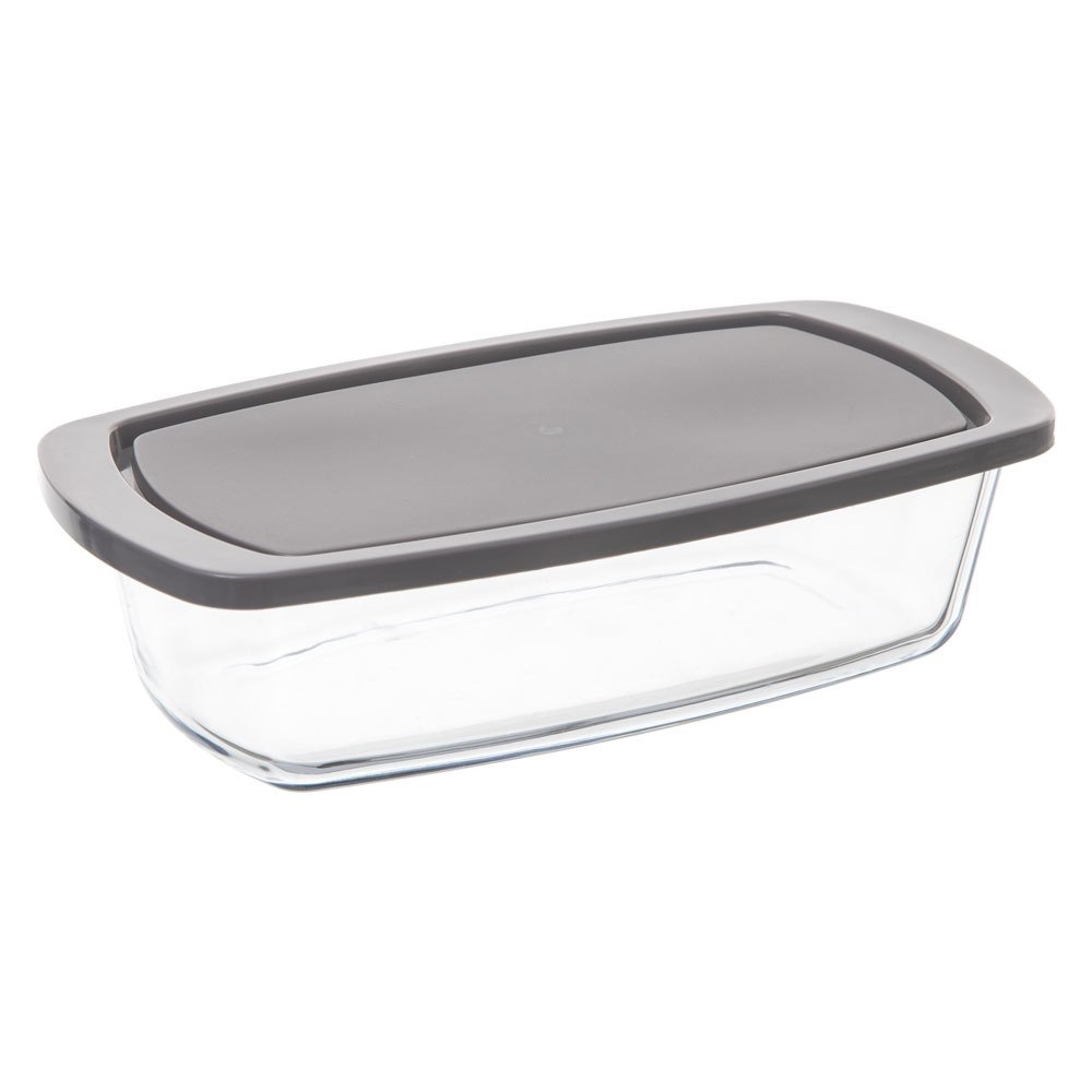 Secret de Gourmet Skleněná dóza na potraviny LOAF GLASS, 27 x 14 cm 151117 šedá