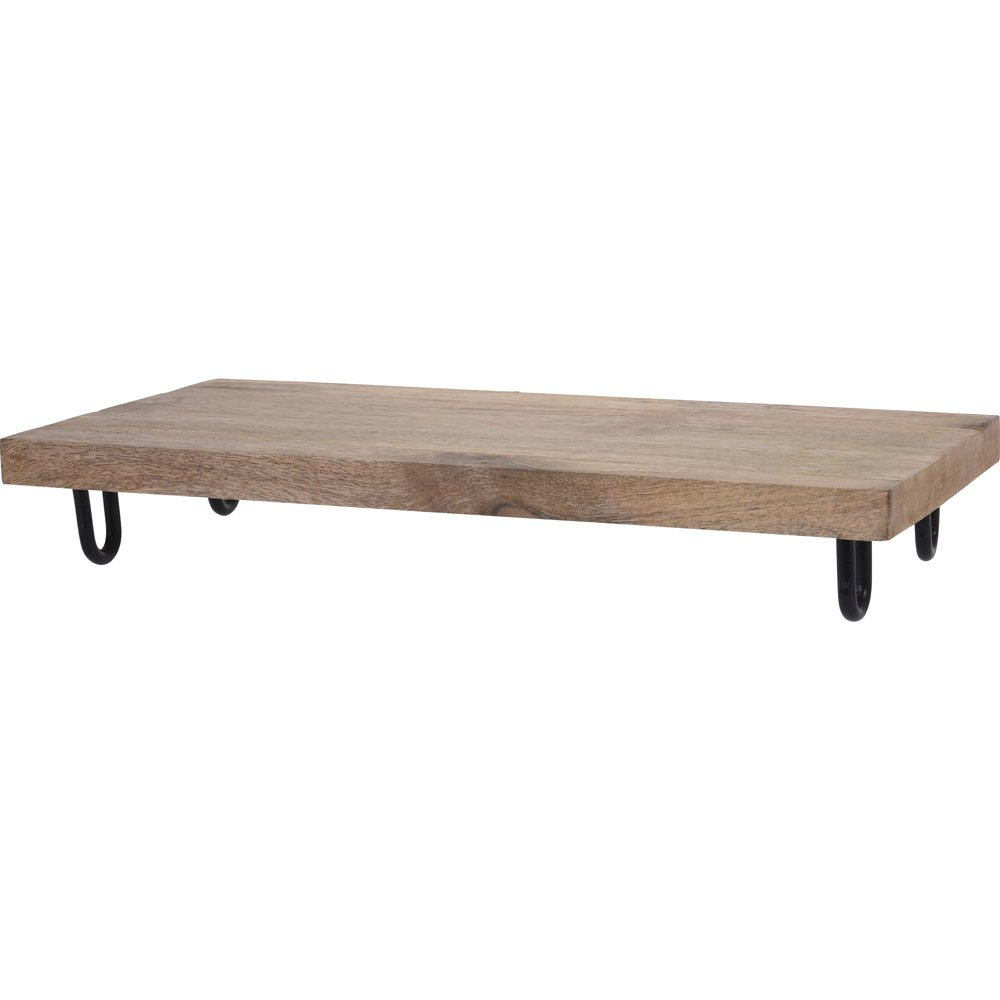 Home Styling Collection Velká deska s dřeva mango, podnos na nohách ideální pro velké i malé občerstvení A44321800 hnědá