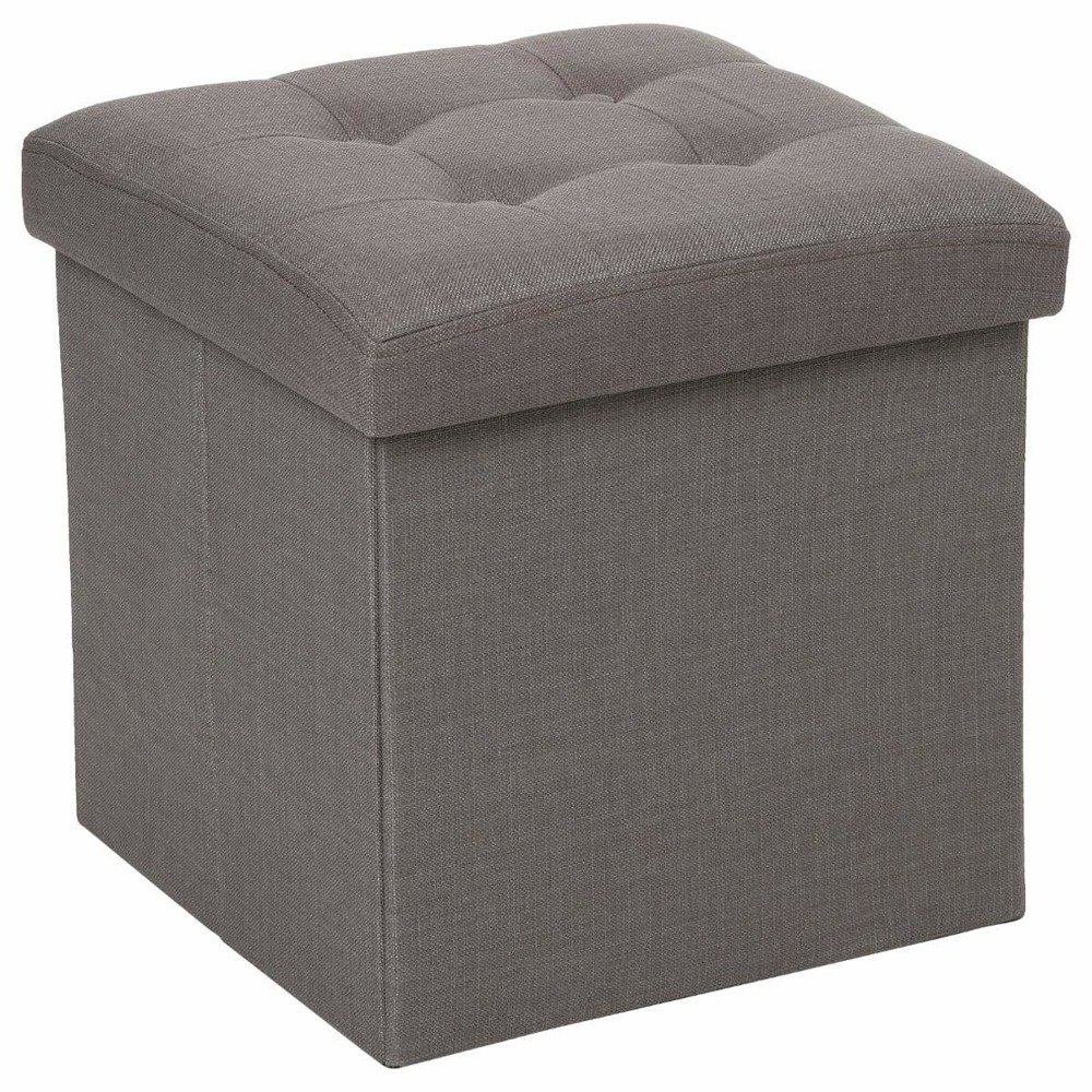 Atmosphera Čalouněný pouf do obývacího pokoje a chodby, pohodlné sedadlo 121470B šedá