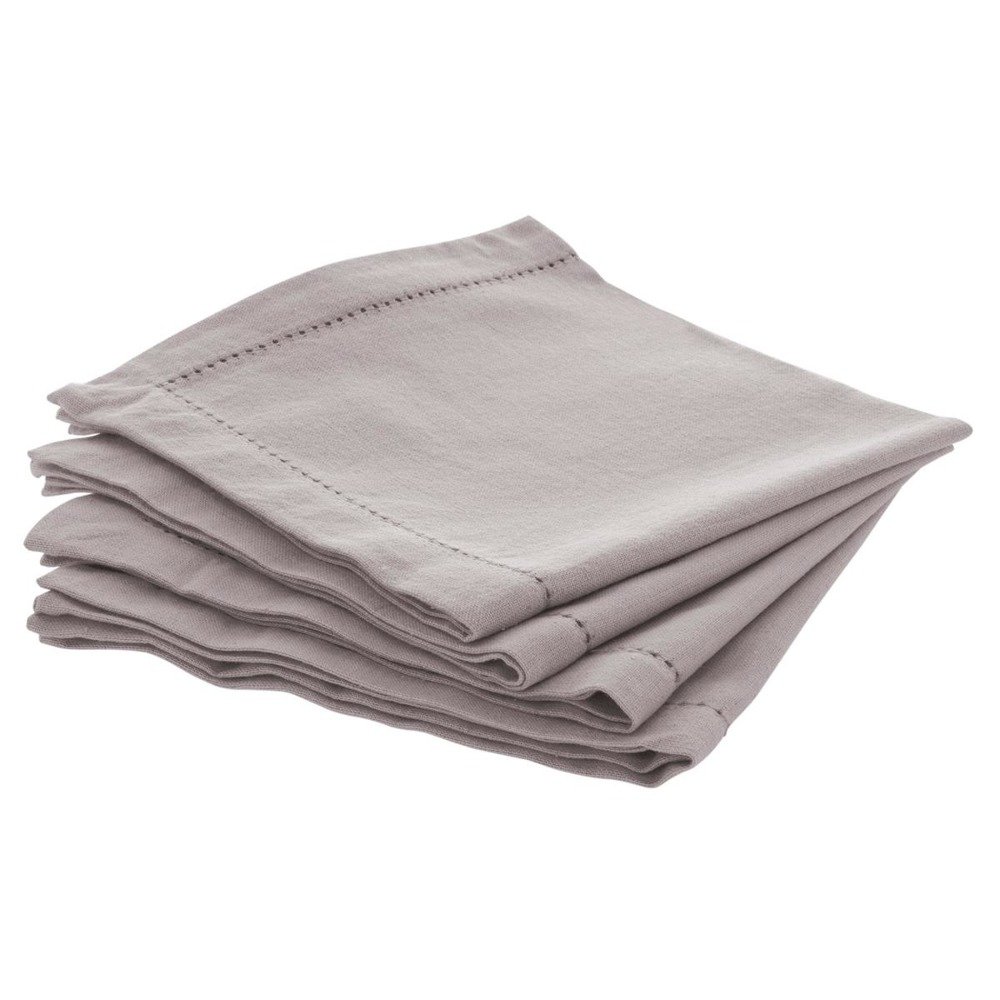 Atmosphera Bavlněné šedé ubrousky CHAMBRAY, 4 kusy, 40 x 40 cm 146341B šedá