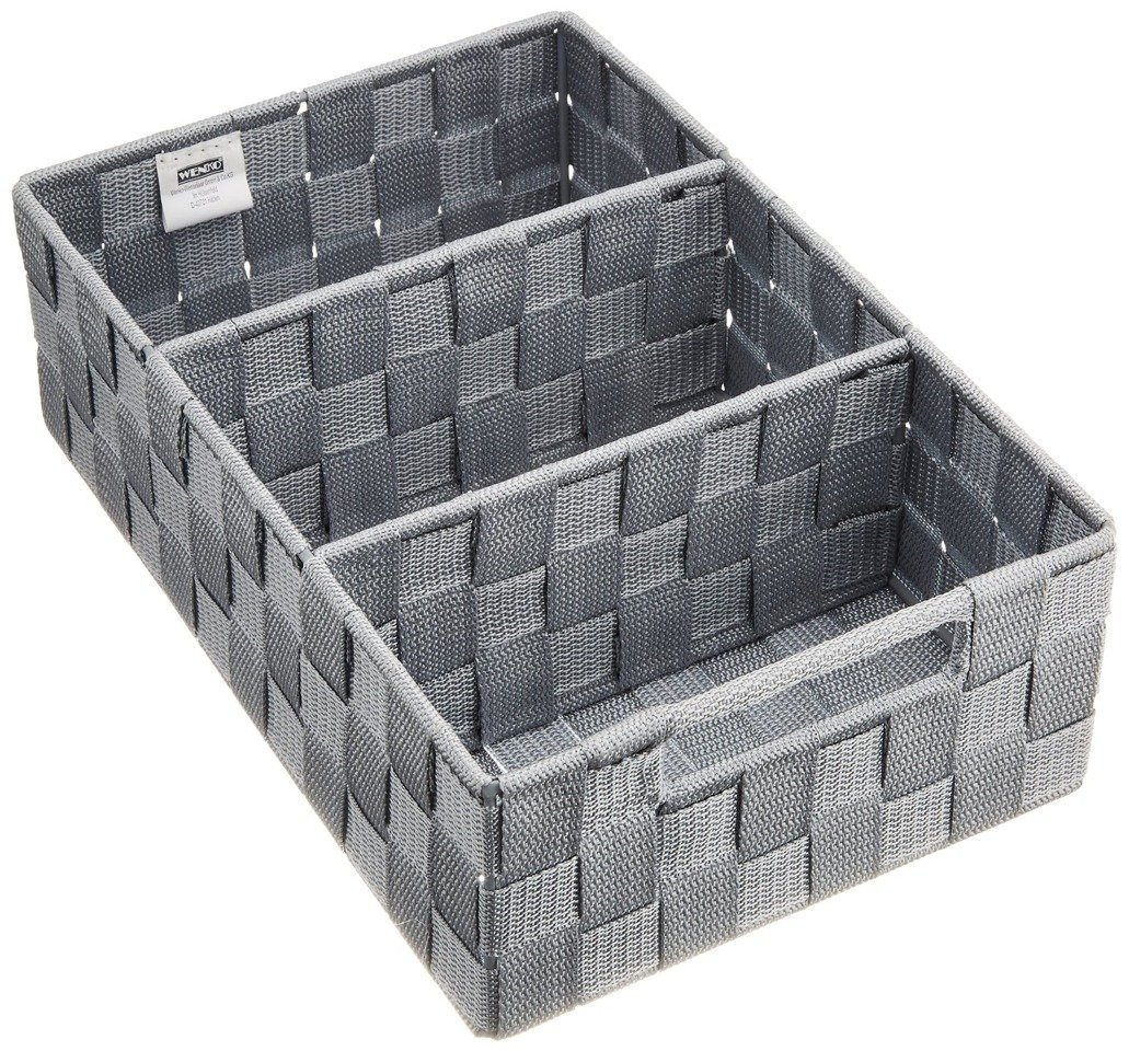 Box na drobnosti ADRIA GREY, organizér, vysoce kvalitní kontejner, šedá barva, WENKO 21532100 šedá