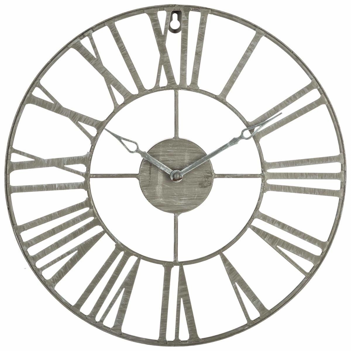 Atmosphera Nástěnné hodiny, kovové VINGE, O 37 cm, barva šedá 162261B šedá