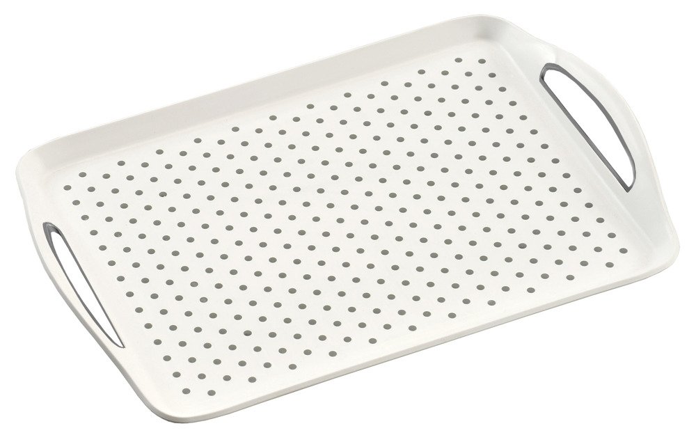 Kesper Servírovací tác plastový protiskluzový bílý 45,5x32cm bílá
