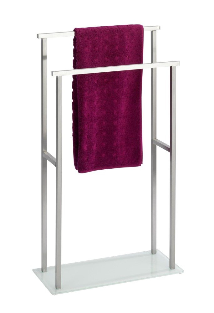 Police do koupelny Butler Wenko, duplex, věšák na ručníky se dvěma úrovněmi stříbrný