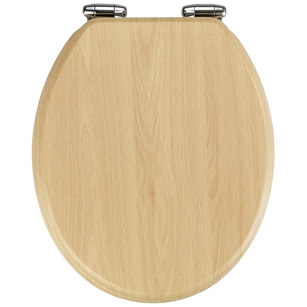 WC sedátko a snadným zavíráním Wenko Beech Nature, 43 x 37 cm béžová