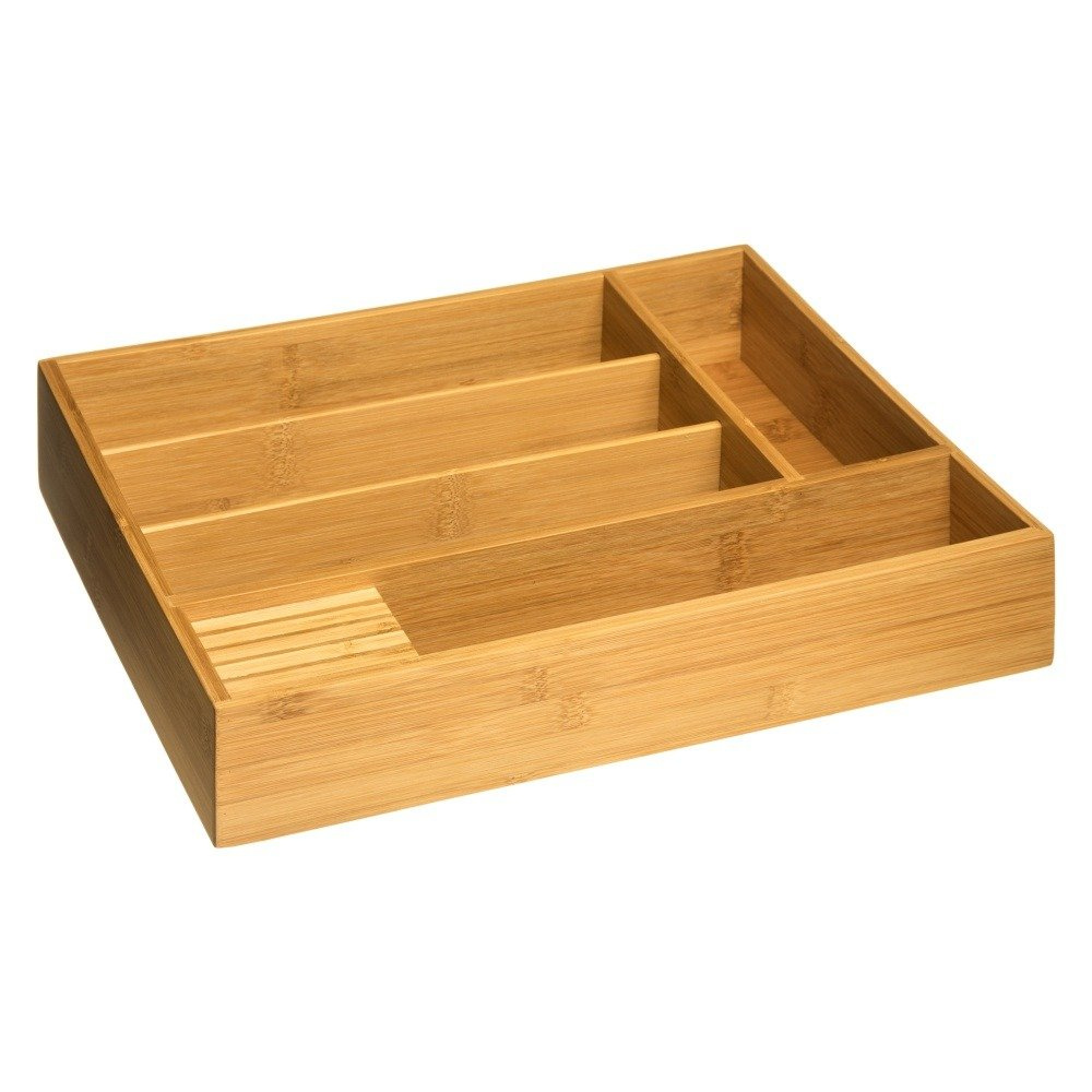 5five Simply Smart Organizátor zásuvky na příbory, 100% bambus, 5 přihrádek, 38 x 28 cm. hnědý