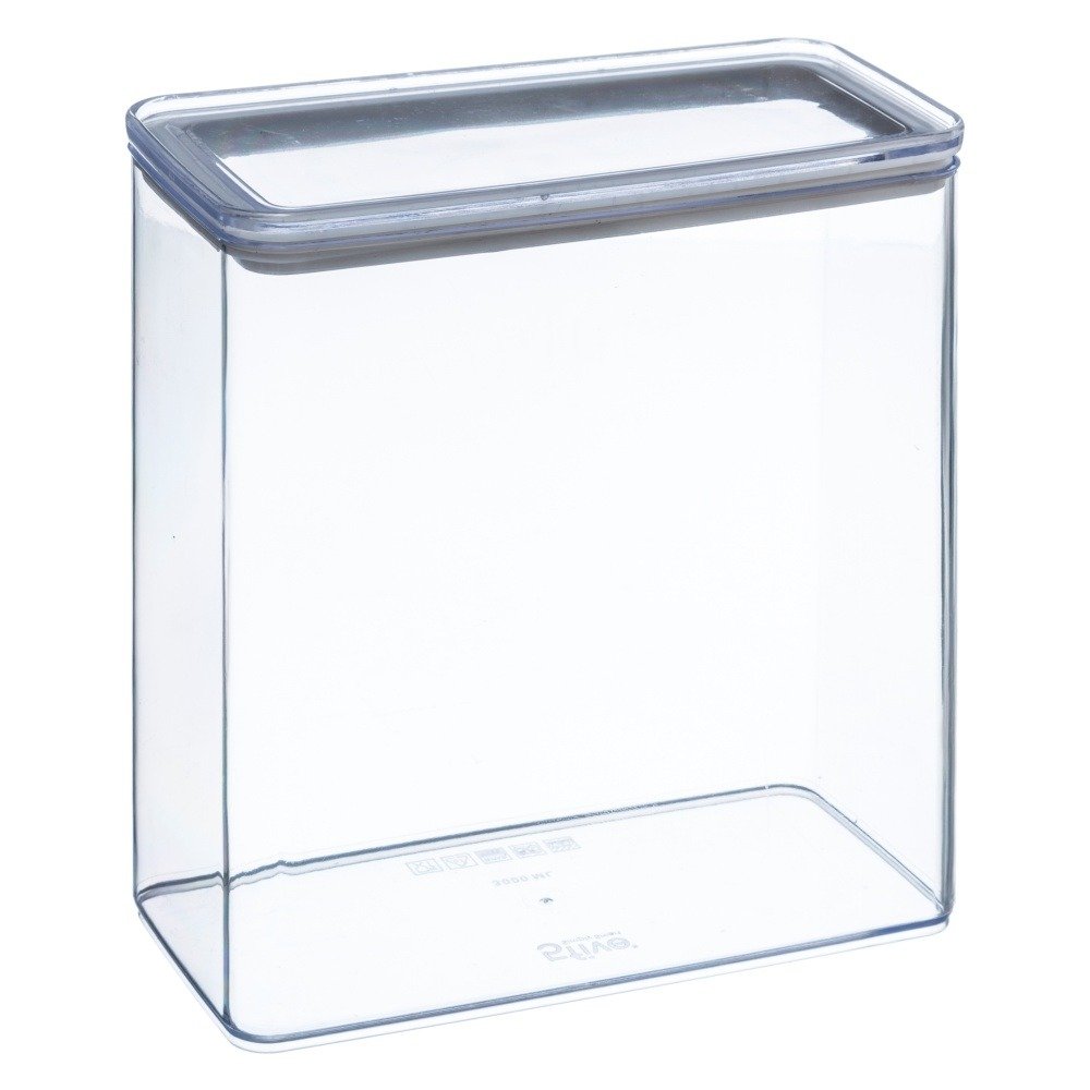5five Simply Smart Dóza na potraviny s víkem, 3 l, plastová transparentní