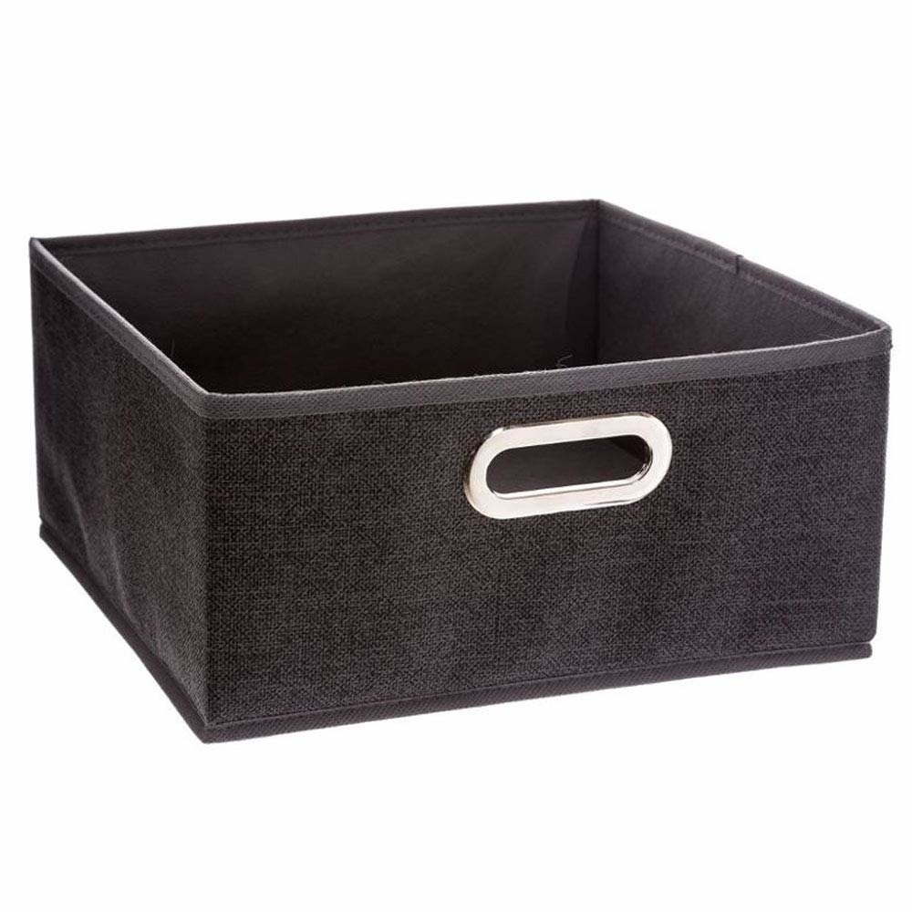 5five Simply Smart Krabice na textil, krabička na oblečení, 31 x 15 cm, černá antracitový