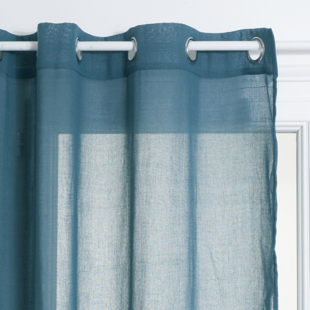 Atmosphera Okenní opona, polyester, Dekorace oken, 140 x 240 cm, Modrá modrá