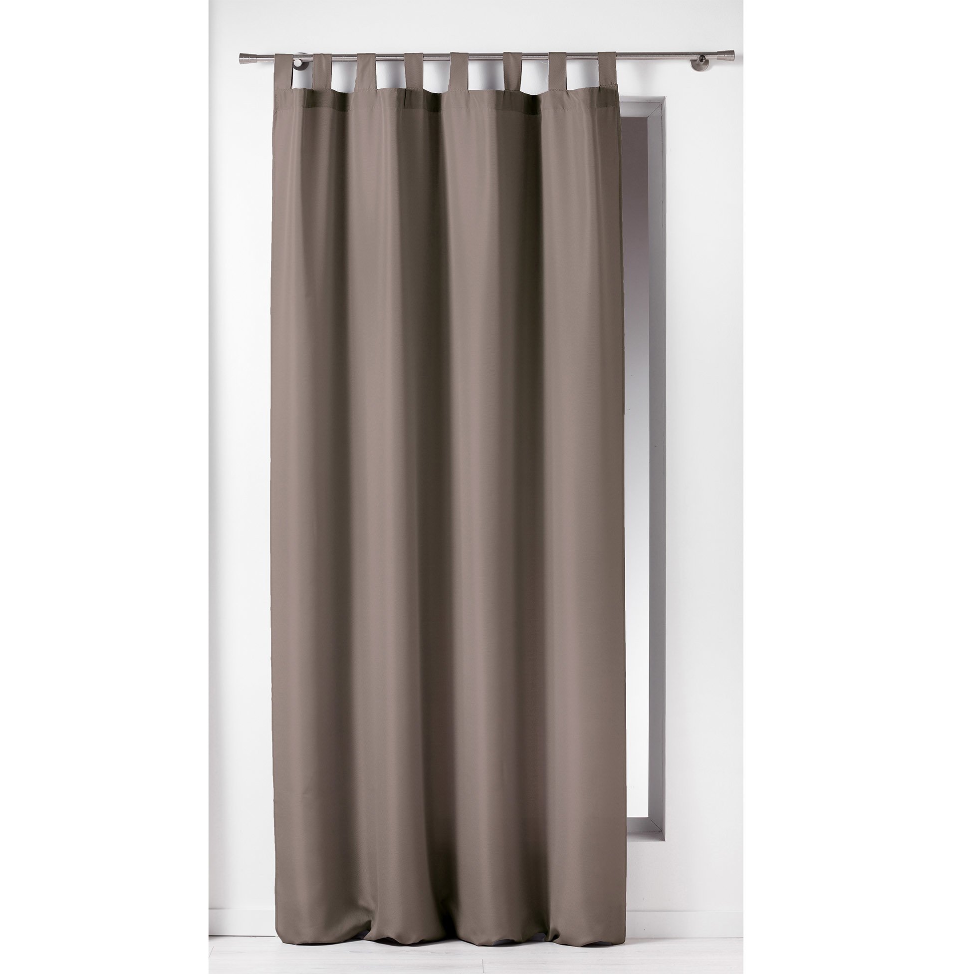 Douceur d'intérieur Závěs na rovnátka 140 x 260 cm Essentiel, taupe hnědá