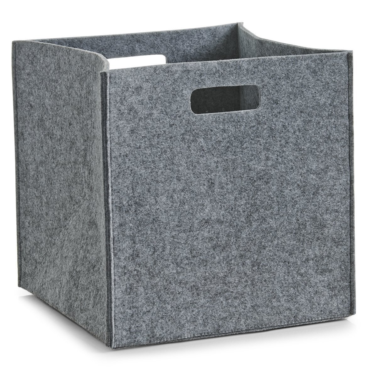 čtvercový kontejner na uskladňování, 33 l, plst, 32 x 32 x 32 cm, ZELLER 14321 šedá