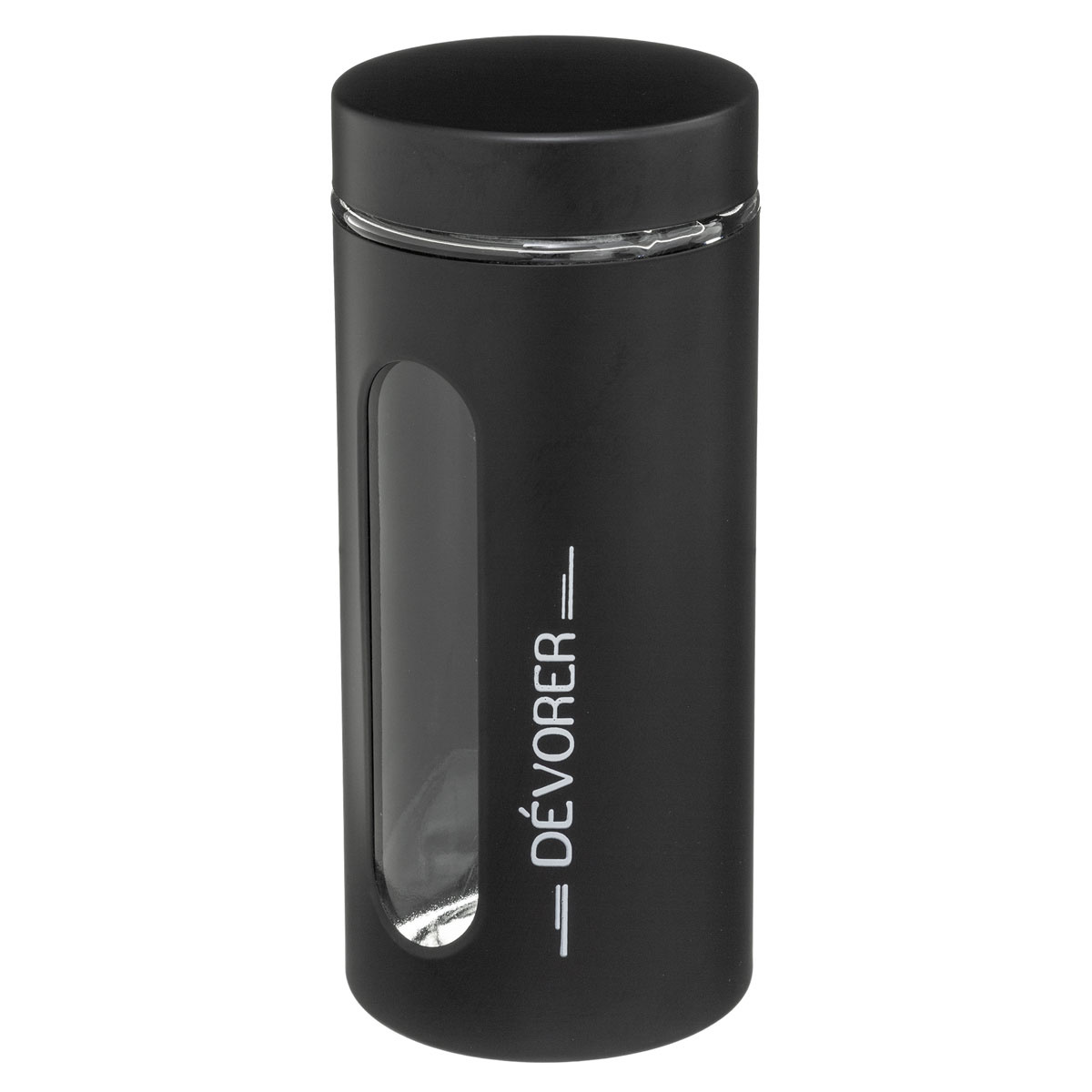 5five Simply Smart Skleněná dóza na potraviny BLACK, 1250 ml, černá černá