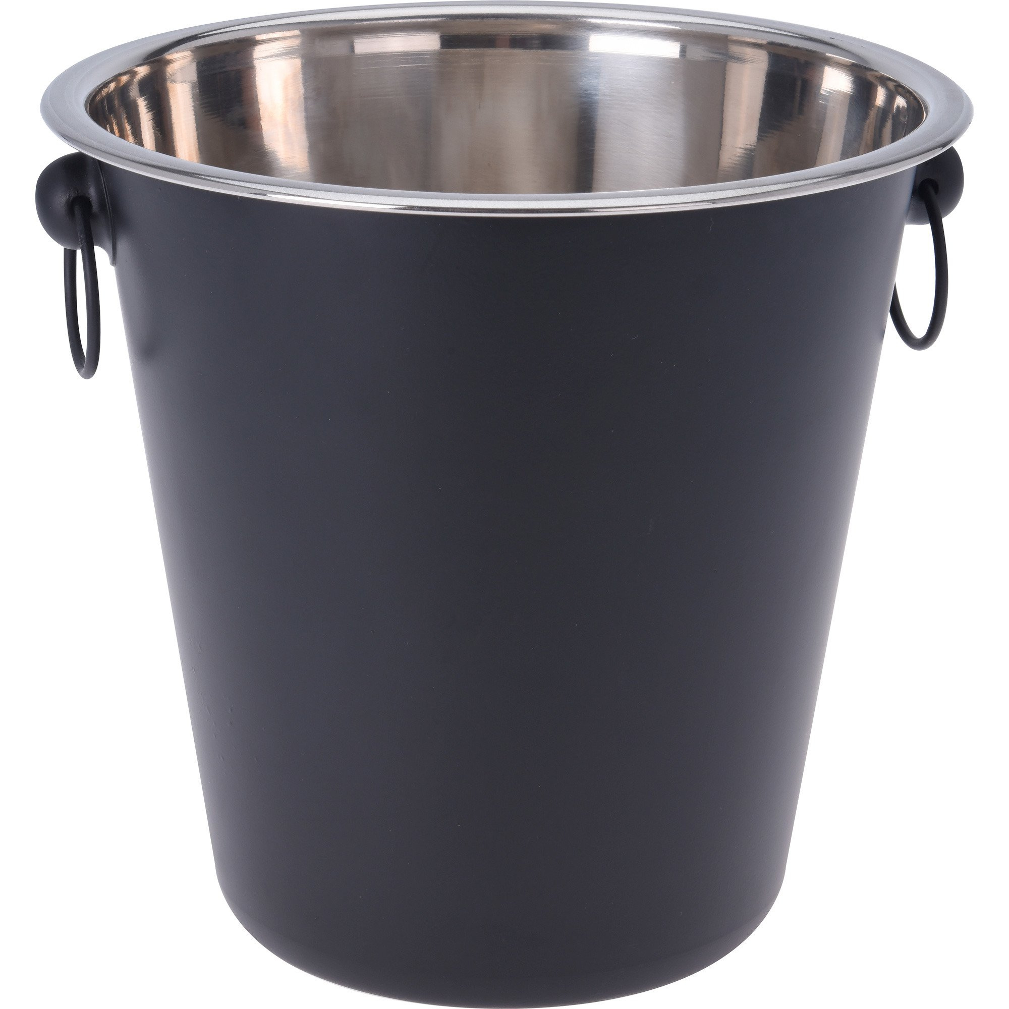 EH Excellent Houseware Černý kovový stojan na šampaňské COOLER, 20 cm černá 48426