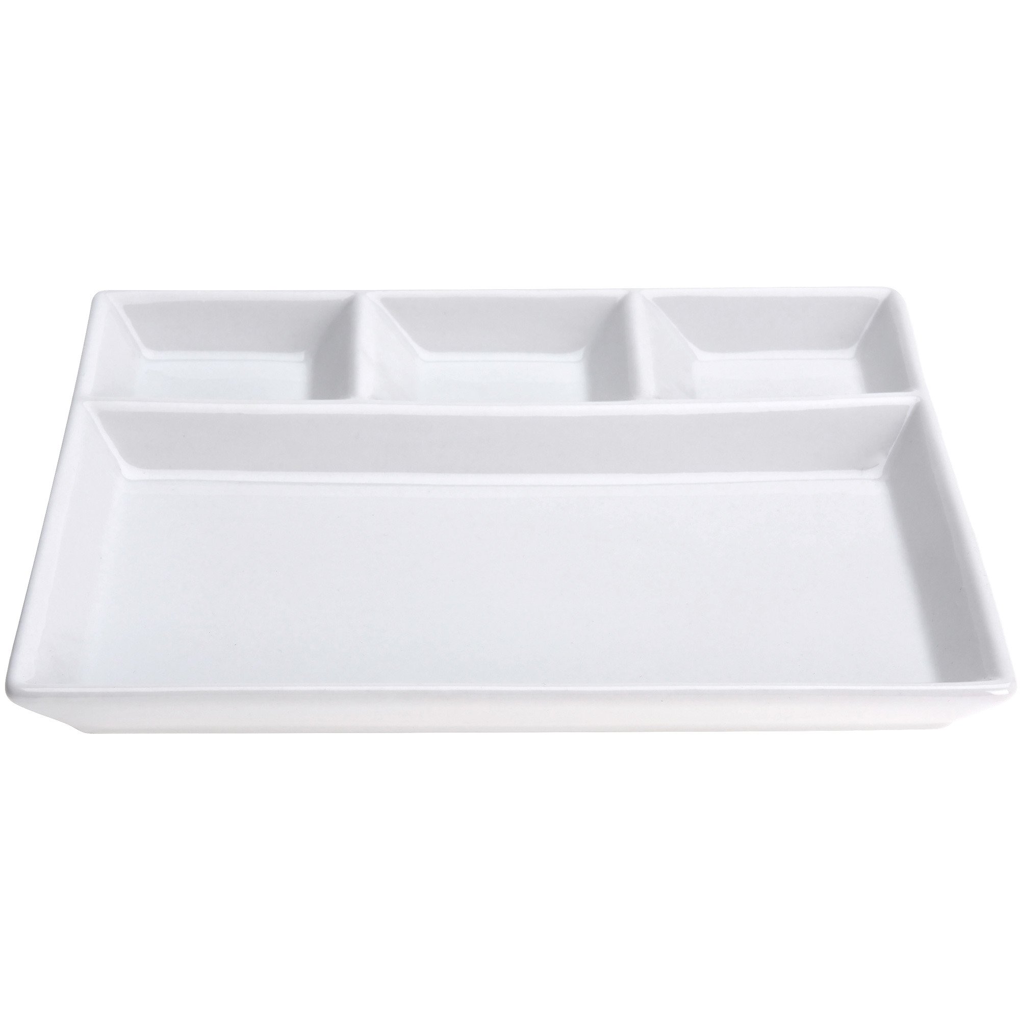 EH Excellent Houseware Sada pro podávání občerstvení a omáček, 24x19 cm, bílá barva bílá