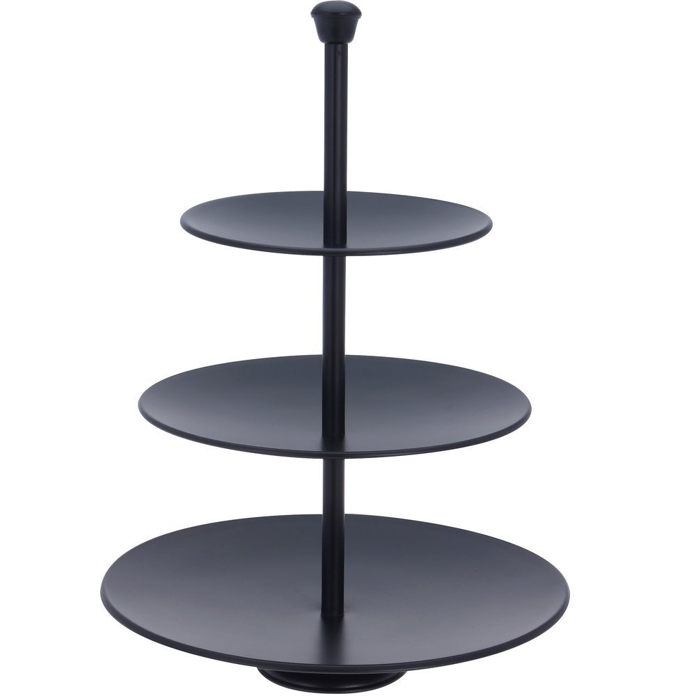 Excellent Houseware 3Patrový Servírovací Stojan 36,5 Cm Nerezová Ocel - Černá
